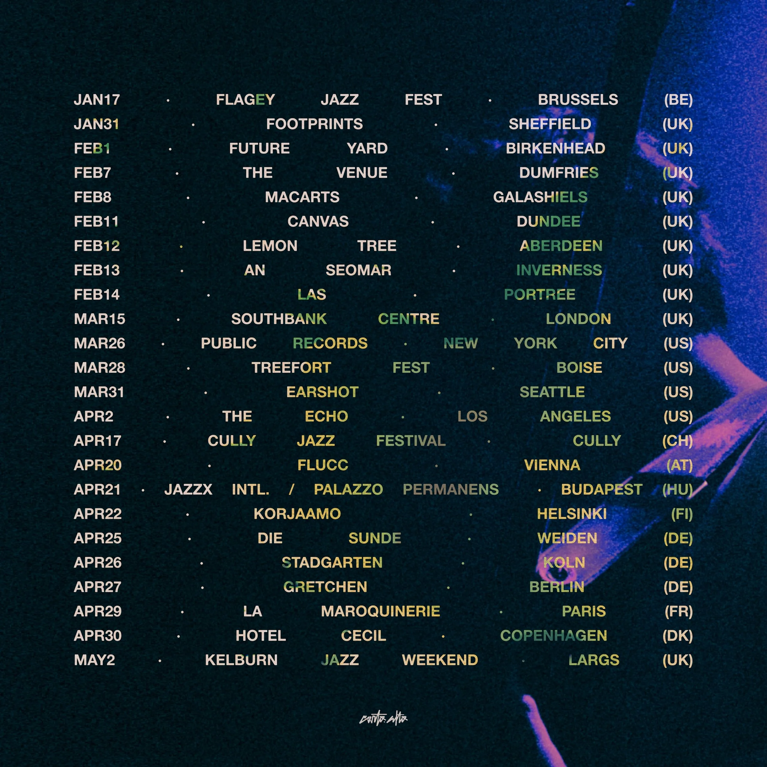 US &amp; EU Spring tour for corto.alto