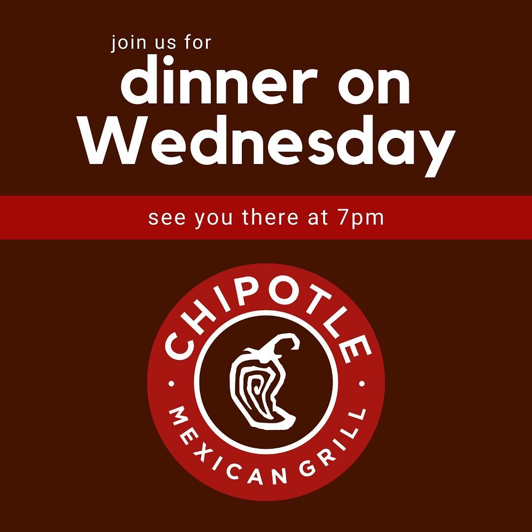 See you tonight! Chipotle on Franklin St! Let us know if you need a ride.