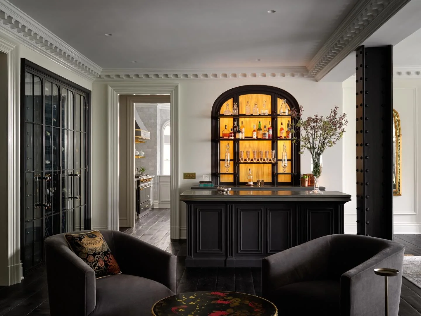 Some hump day motivation for you. I can&rsquo;t think of a more suitable place for a holiday gathering than our Rittenhouse apartment. 

#weekendgoals #apartmentdecor #interiordesign #philadelphiarealestate #homebar