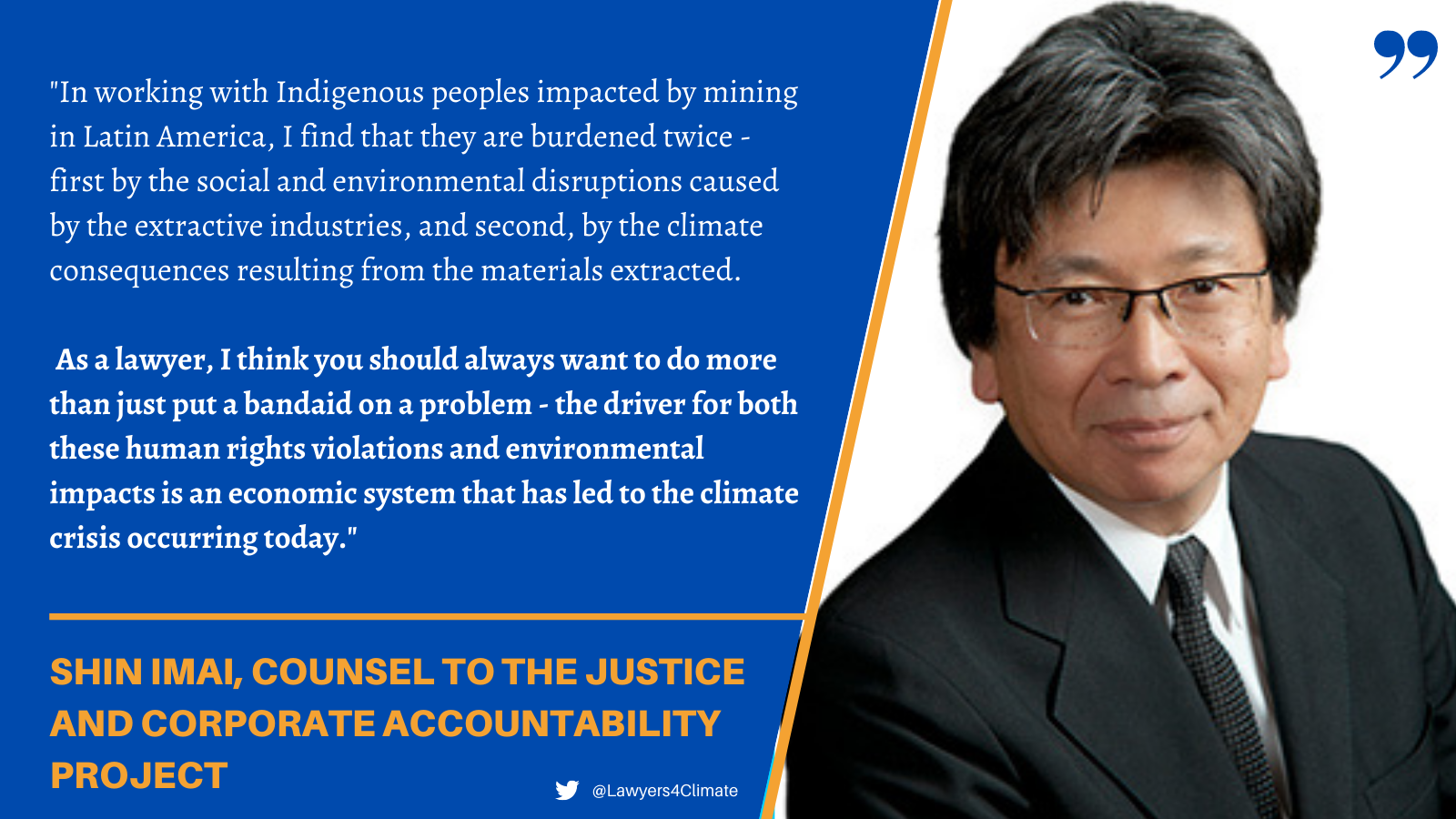  Shin Imai comments on lawyers’ responsibilities for Climate Change Leadership 