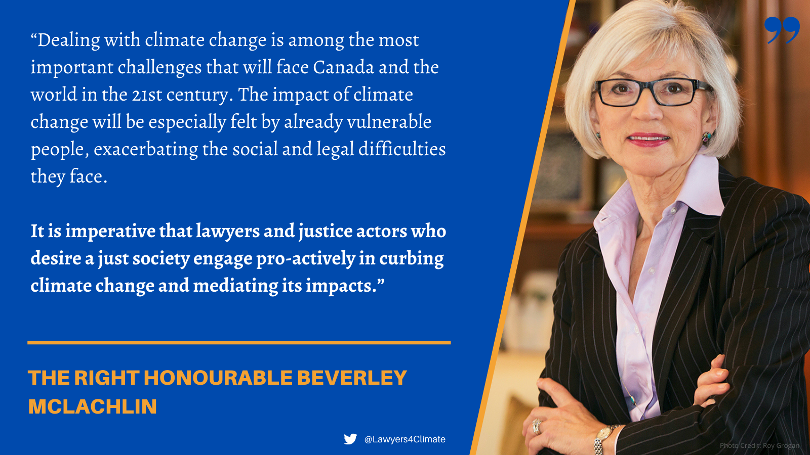  Beverly McLachlin comments on Climate Change Justice 