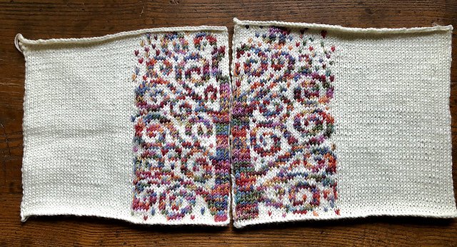 Tree of Life Square. This became the center square of a blanket given to the families involved in the bombing of the TOL synagogue October 2018. My aunts best friend, lost both of her sons in the bombing. The half of the "tree" represents one of brot