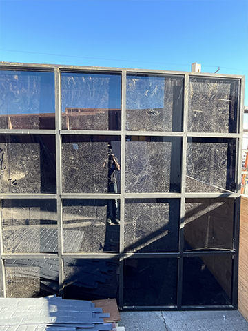 Large Warehouse Style Window (tinted)