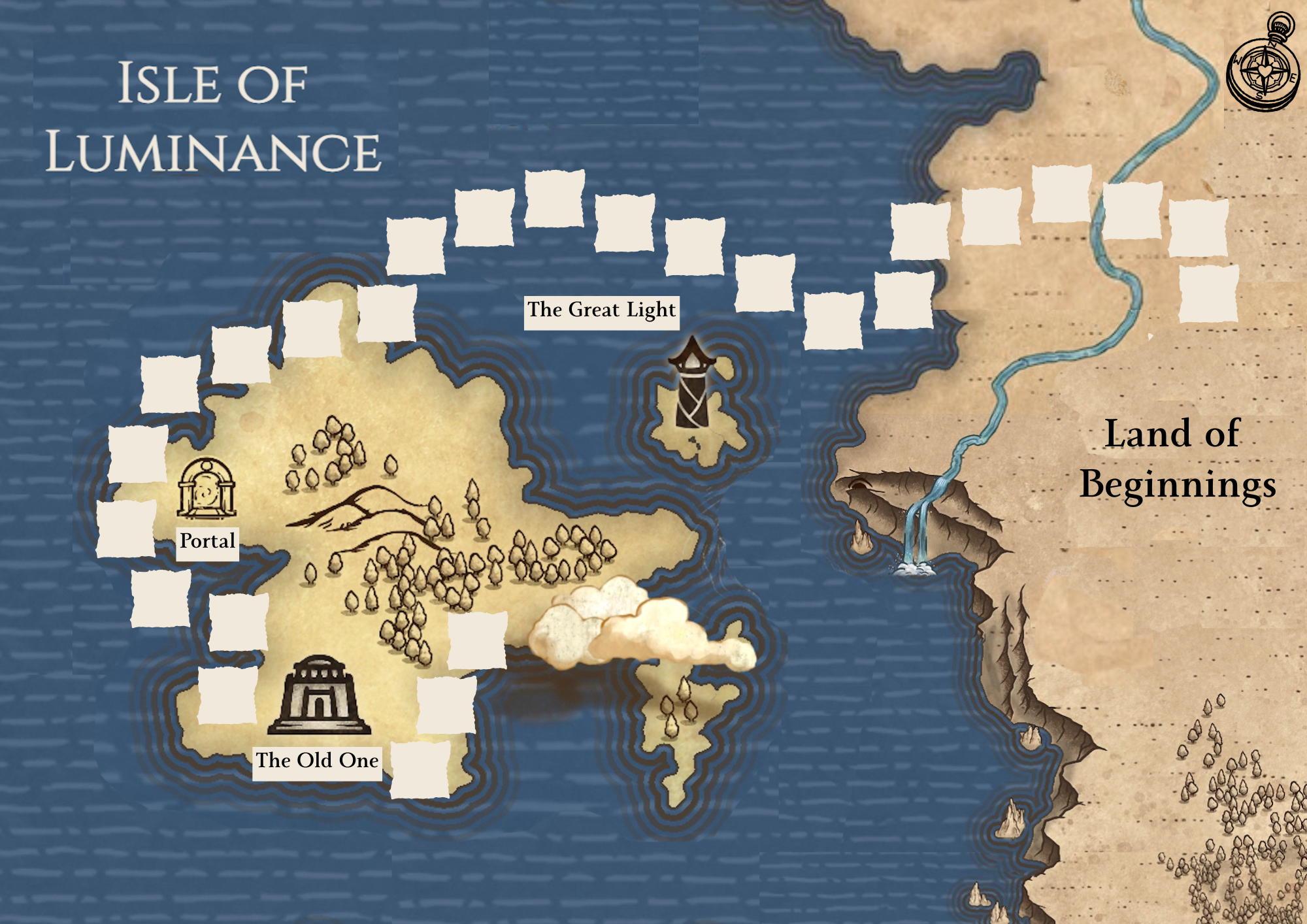 map to the Isle of Luminance