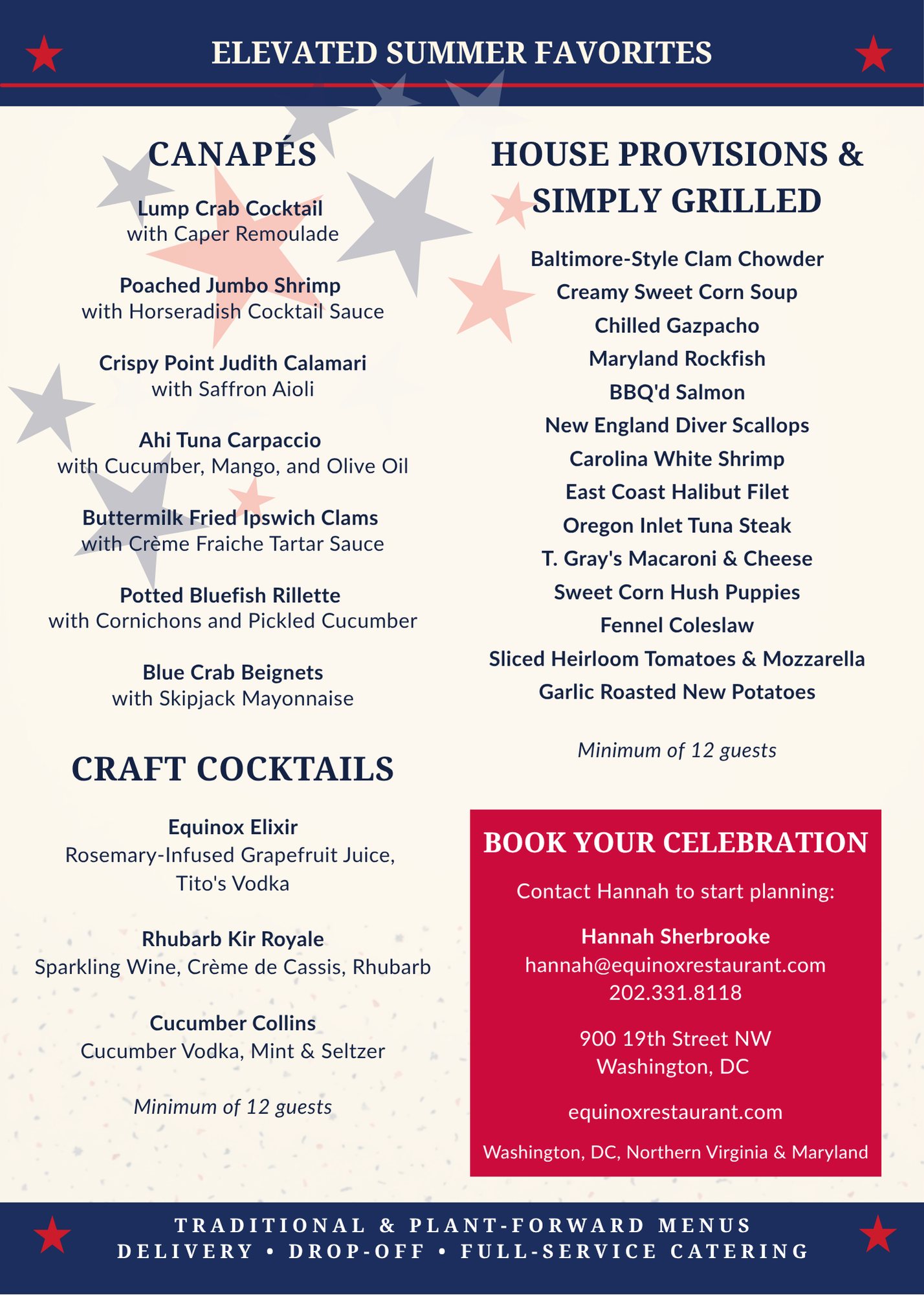 Equinox 250 Celebration Summer Catering To Go Packages