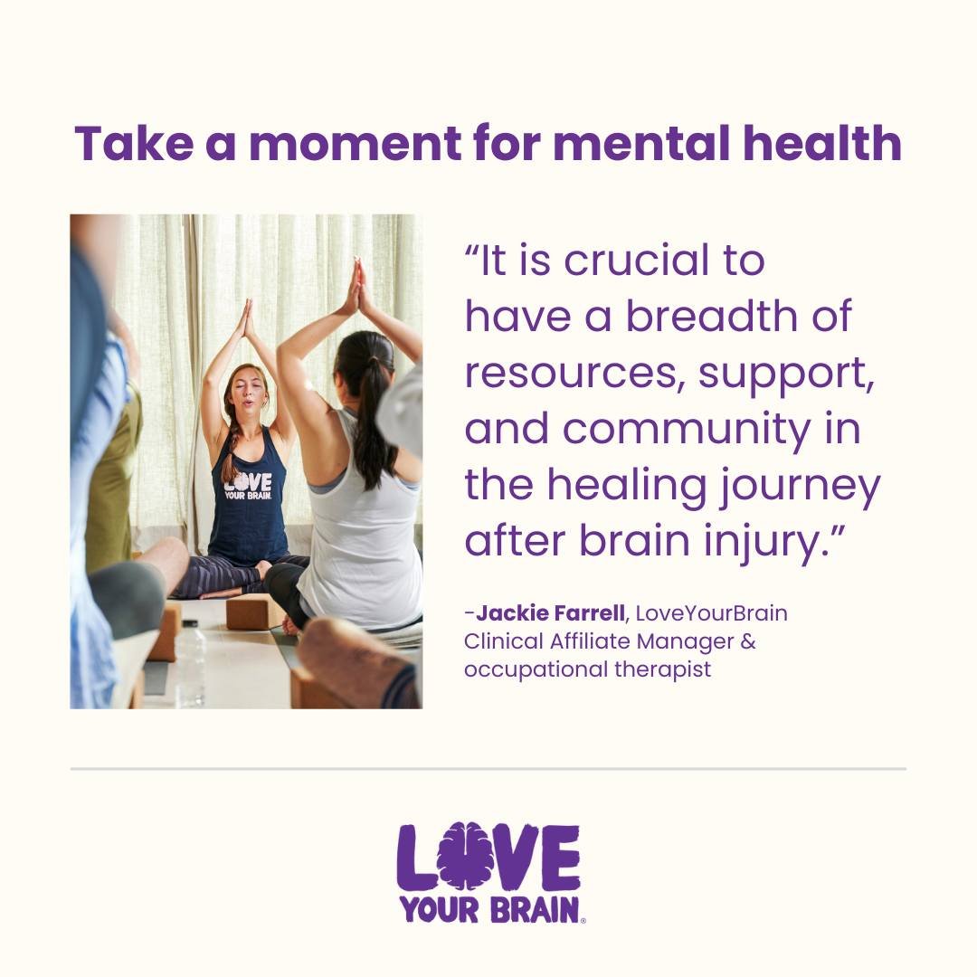 In honor of #MentalHealthAwarenessMonth, we want to share a story with you that highlights just how important access to holistic health care is after brain injury &mdash; a central part of LoveYourBrain&rsquo;s mission. 💜

From Jackie (she/her), LYB