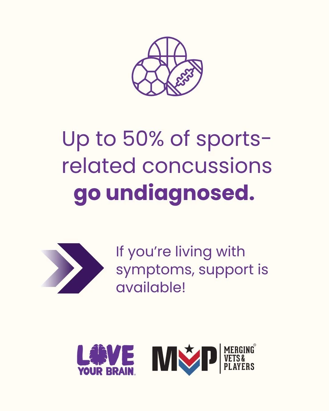 Up to 50% of sports-related concussions go undiagnosed&mdash;but you don&rsquo;t have to navigate symptoms alone. 🧠

Join LoveYourBrain Mindset for Athletes, a free six-week online program designed to help athletes manage symptoms, build resilience,