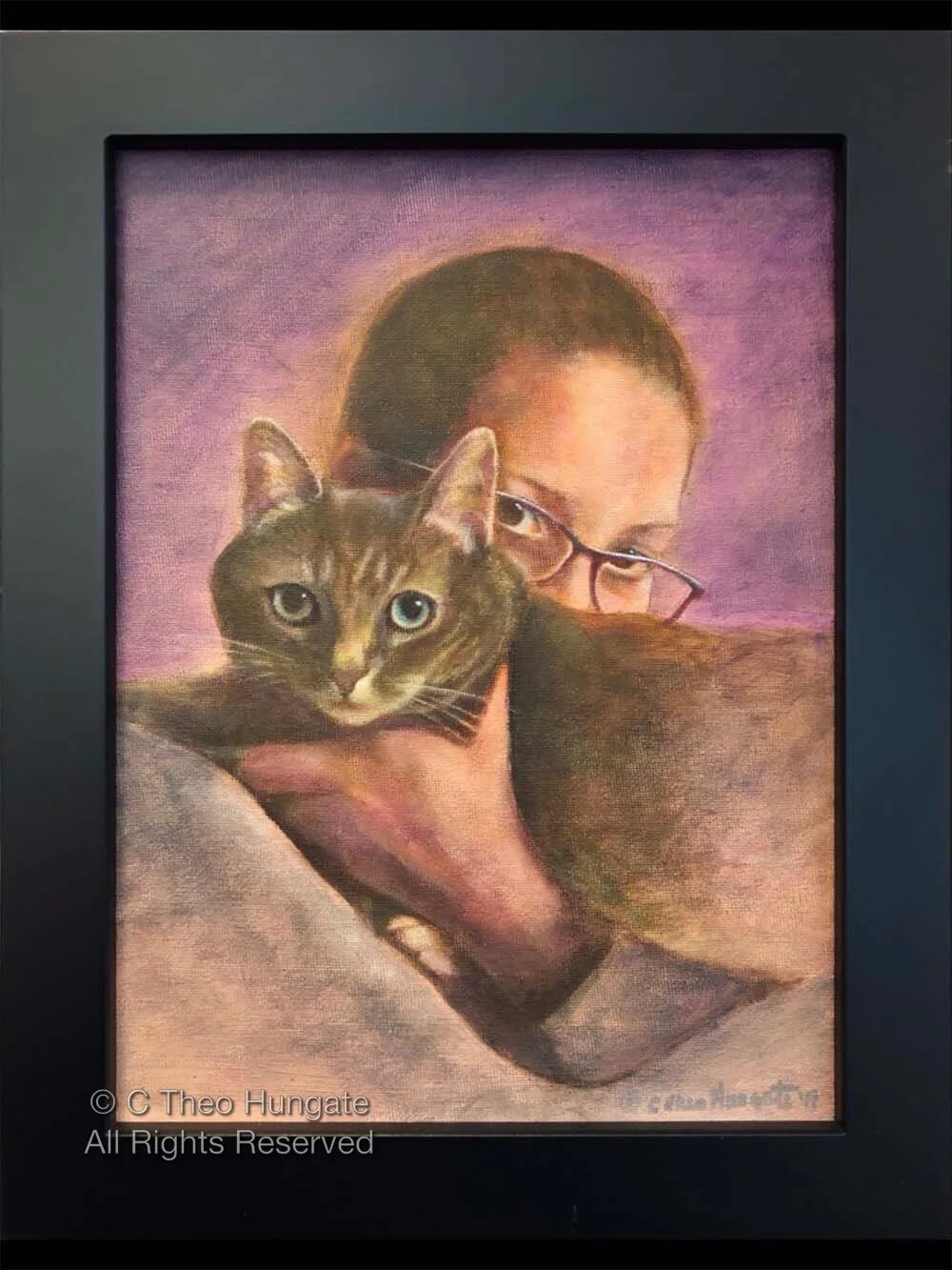 The Eyes Have it, 2019, acrylic on canvas, 9"x 12" (framed), $325