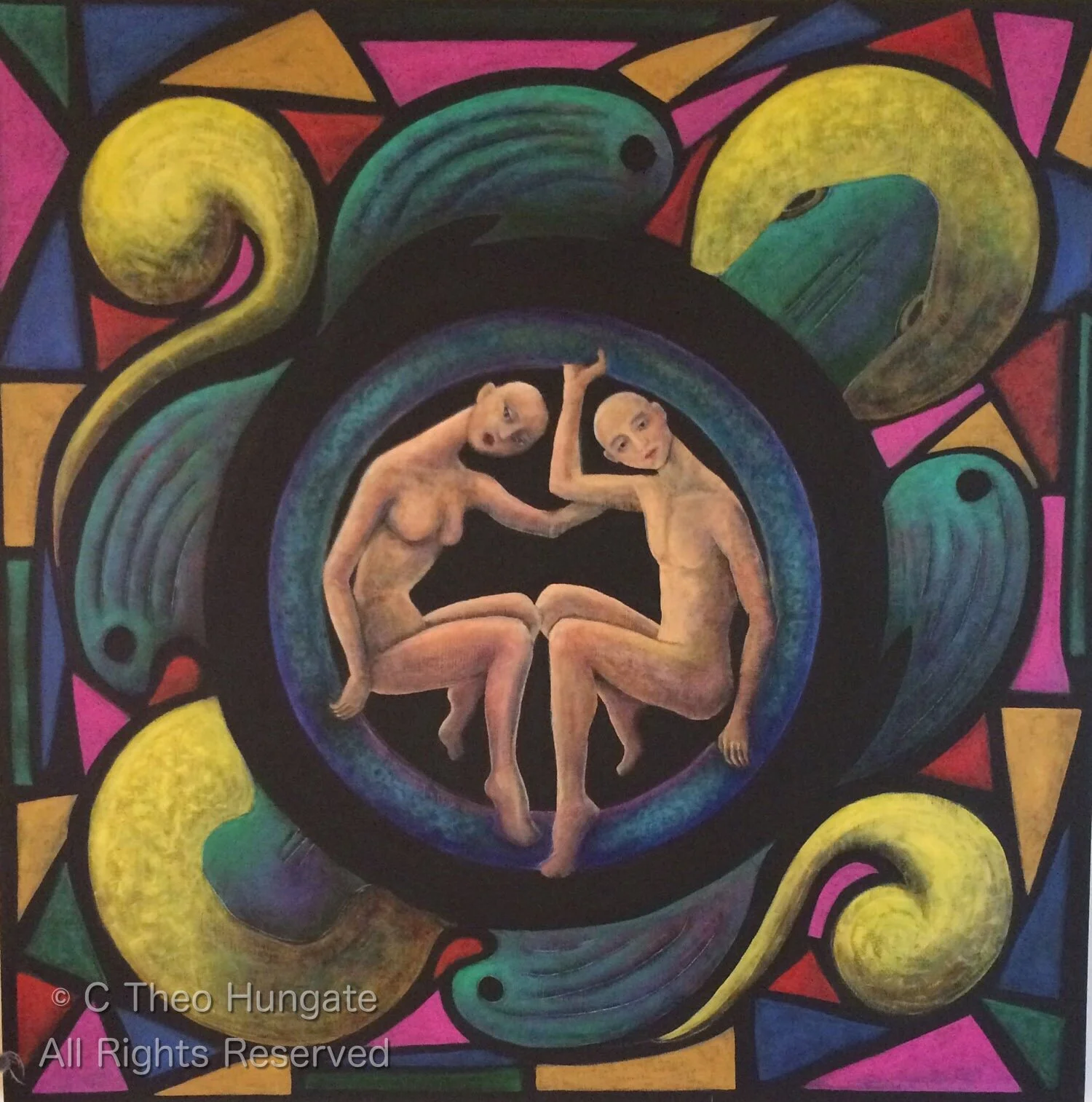 The Circle, 2018, acrylic on canvas, 36"x 36", $850