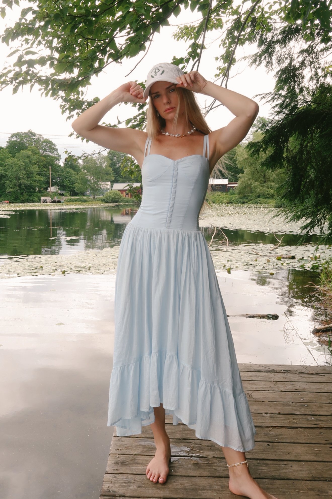 Indy Cotton Poplin Dress with Corset Front, Double Straps & Feminine  Neckline | Lightweight Fit  Praerie