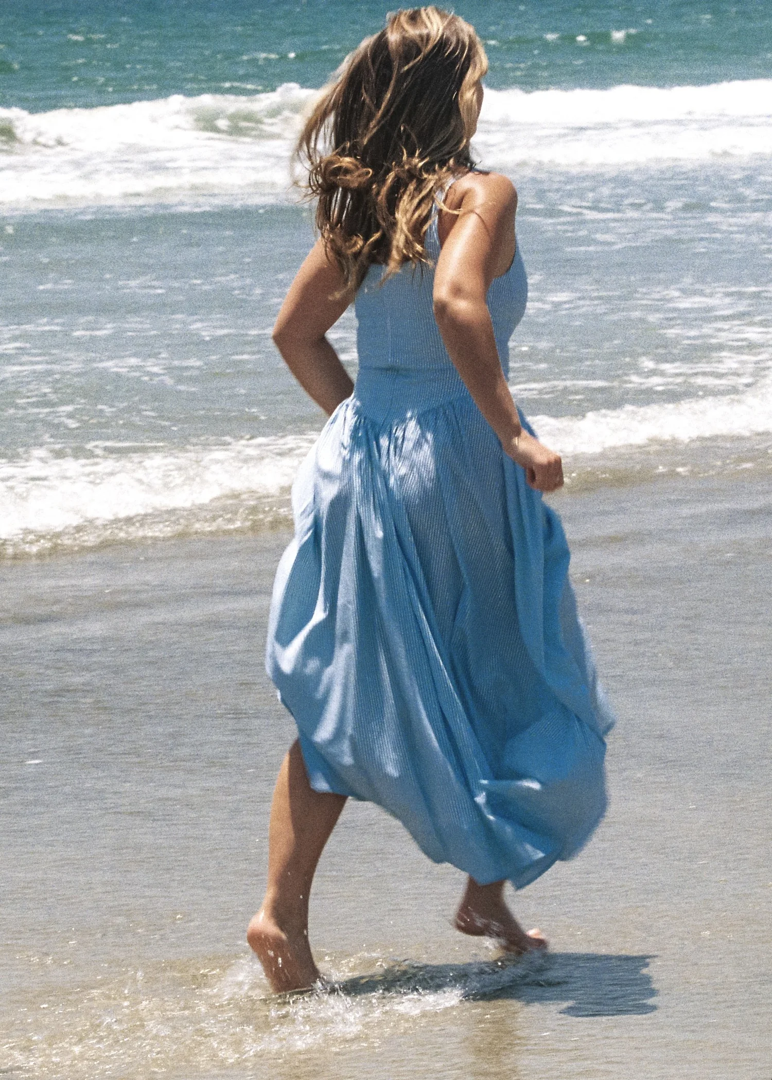 lily blue beach dress Women's Organic Cotton Midi Dress main image 0