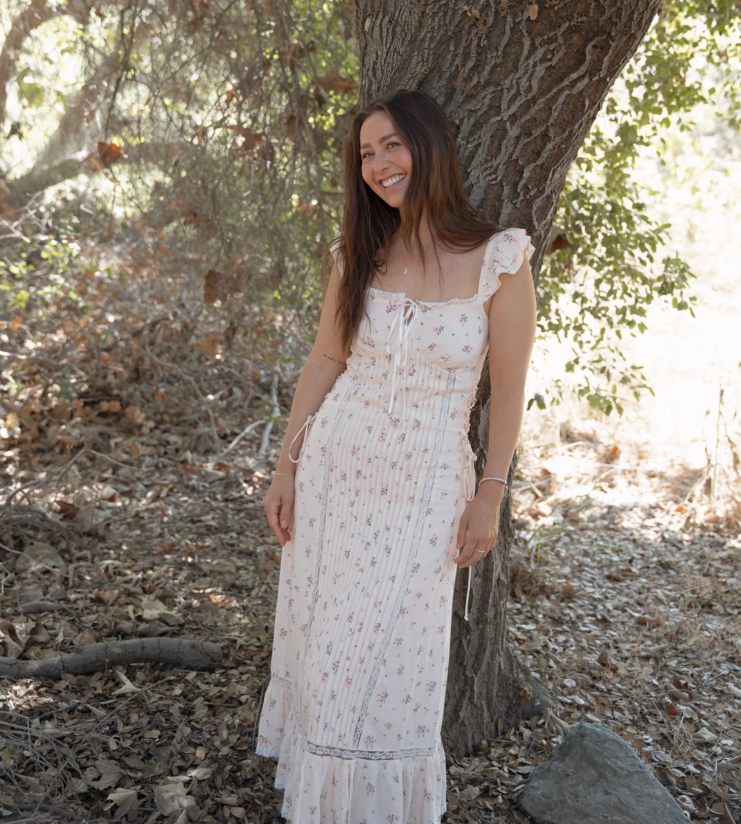 Taylor Dress - Peach Floral — Praerie