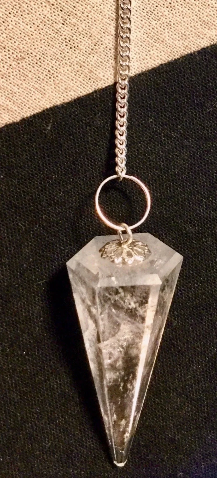 Crystal Dowsing Pendulum - Rock Quartz