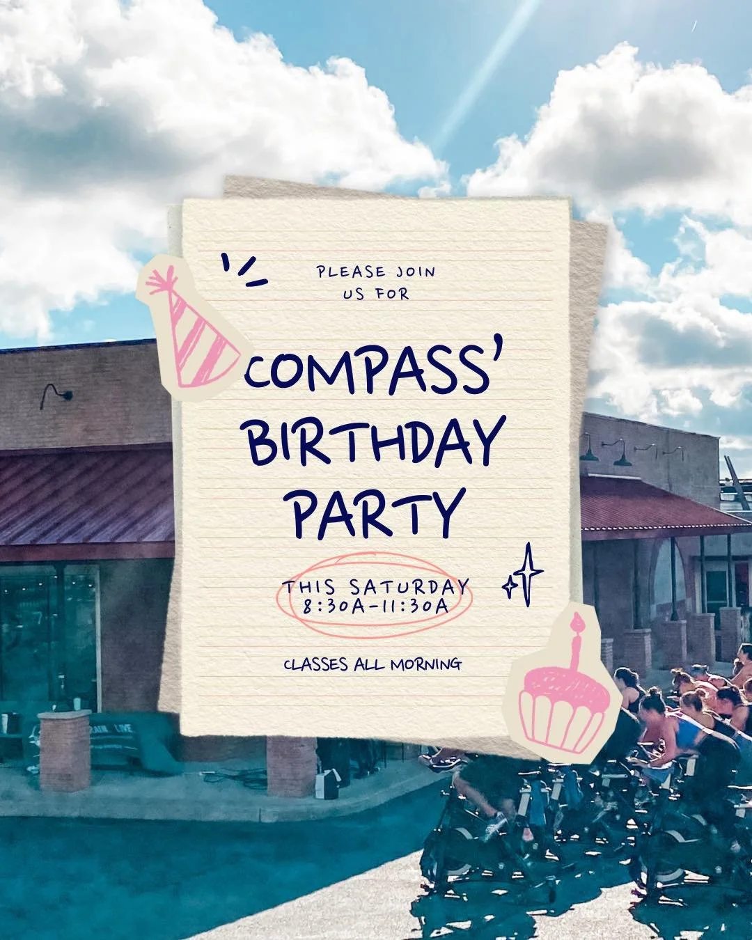 JOIN US THIS SATURDAY FOR OUTDOOR CLASSES, FUN VENDORS + ENDLESS CORE MEMORIES🥂