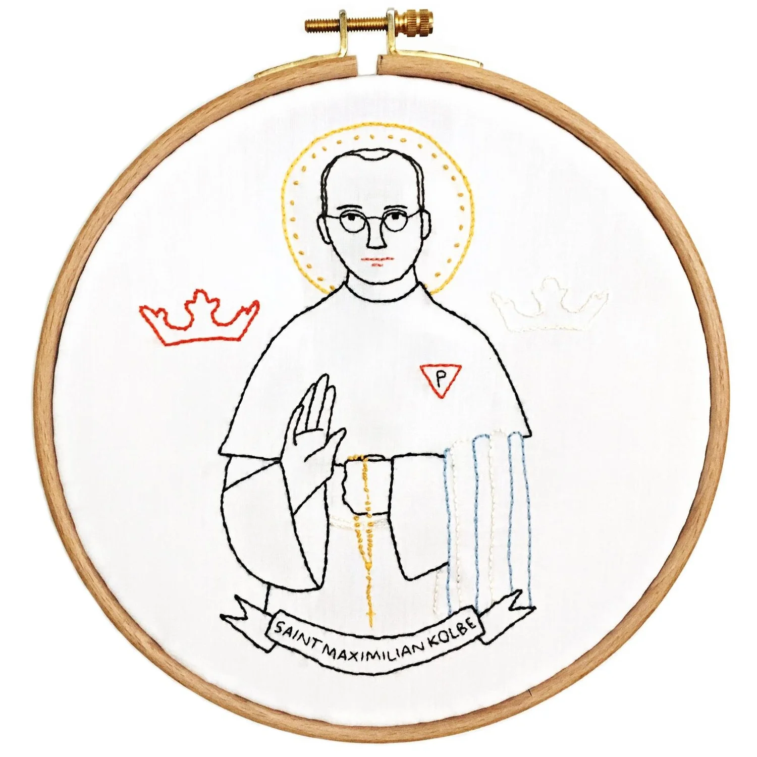 St. Maximilian Kolbe - Embroidery Pattern (Digital) — Petronille Press