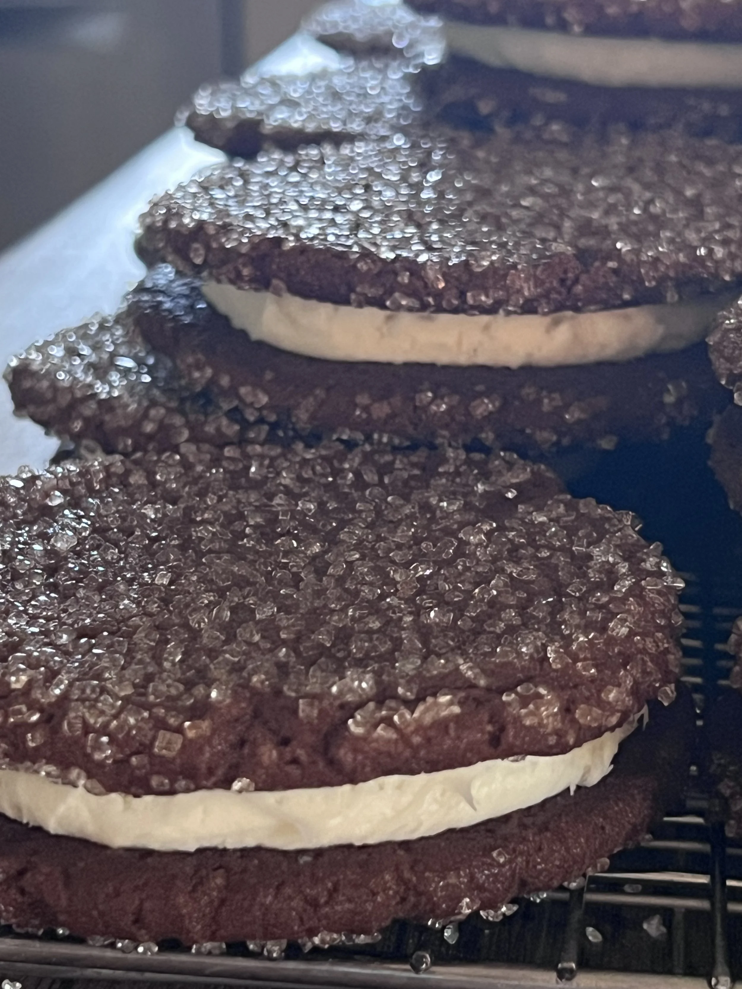 close up image of cookies with sugar on top