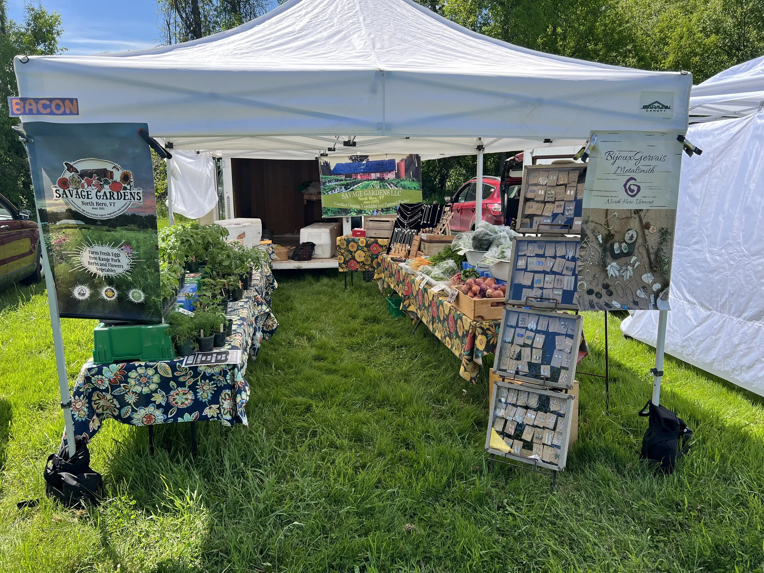 Savage Gardens' farm stand at the Champlain Islands Farmers Market