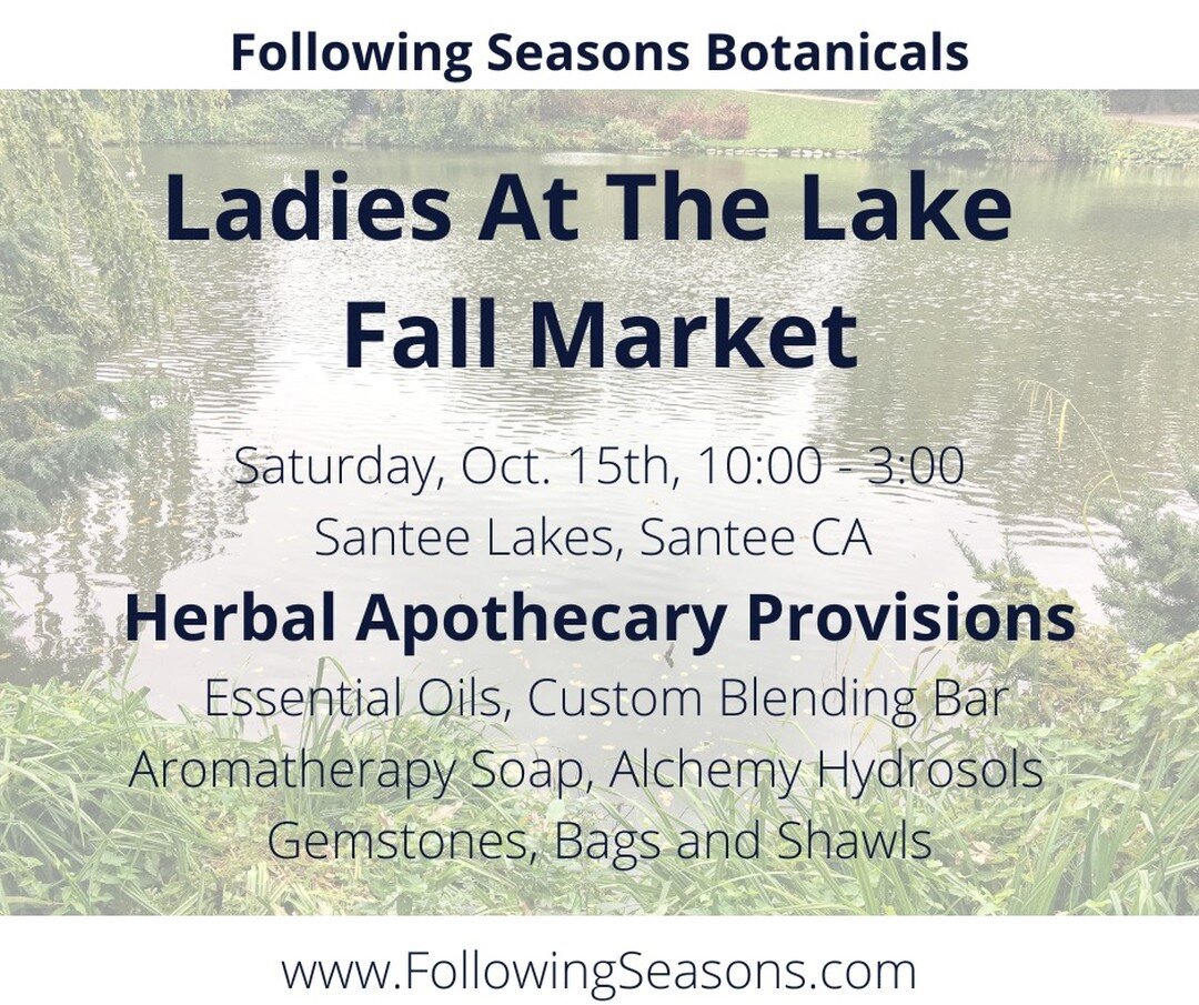 Join us at Ladies of the Lake event in October. It's a beautiful place to spend some time. 

I will have my Custom Blending Bar open ready to create a one of a kind aromatic roll on especially for you!

Following Seasons .com
Link in Bio
.
.
.
#FSB #