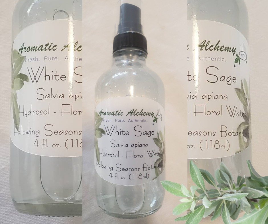 White Sage Hydrosol coming to the Sage Country Herb Festival June 6th.  Limited inventory. Preorder yours at CindyChrist@FollowingSeasons.com. Pay at pickup! See you at the Herb Fest this Saturday.