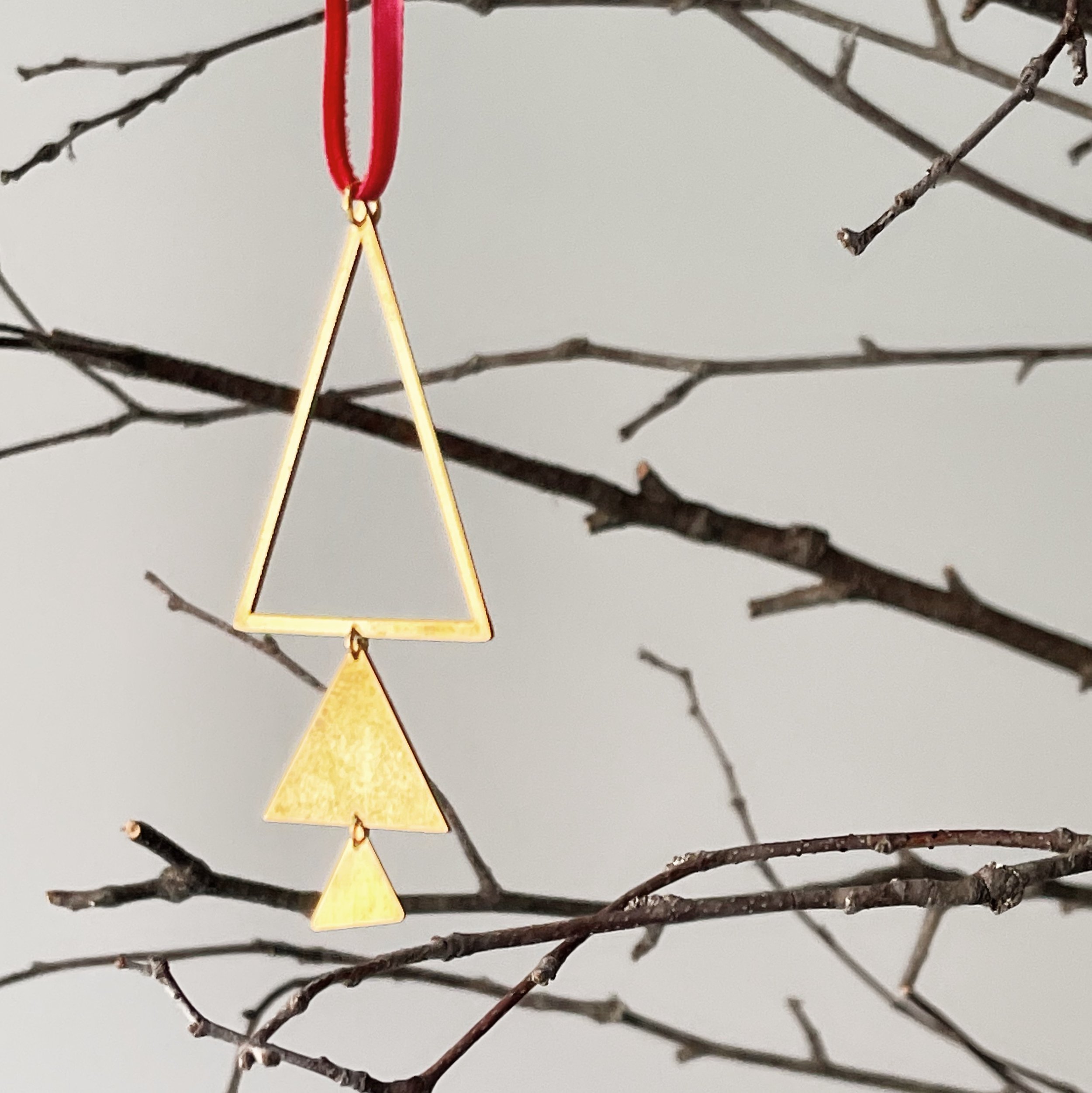 Brass Christmas Tree Ornament - $15.00