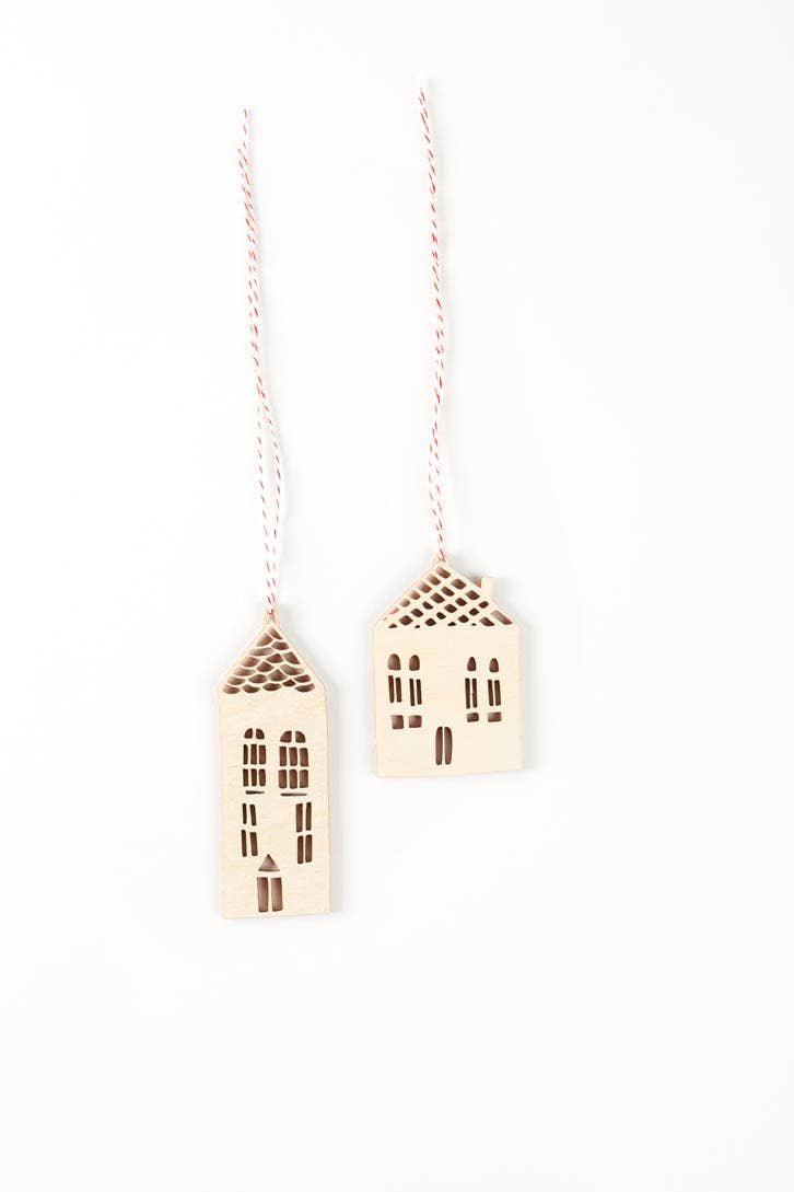 House Wooden Ornaments - $18.00 