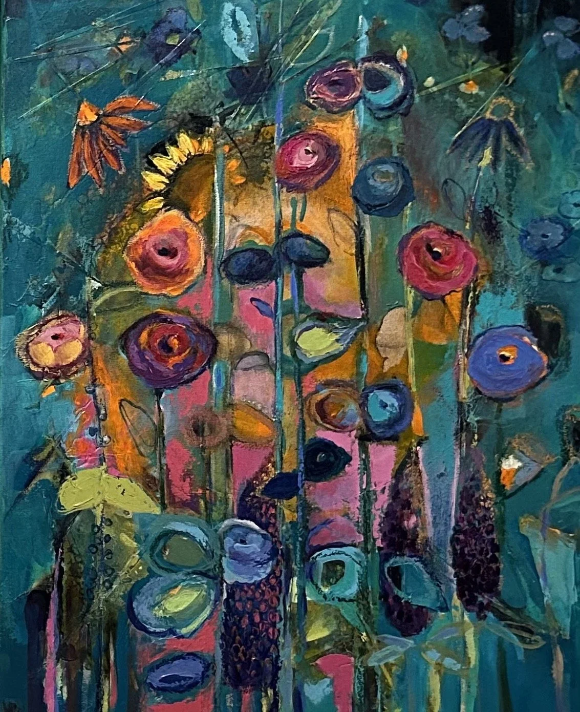 Walk In The Garden 3 Acrylic 30x24