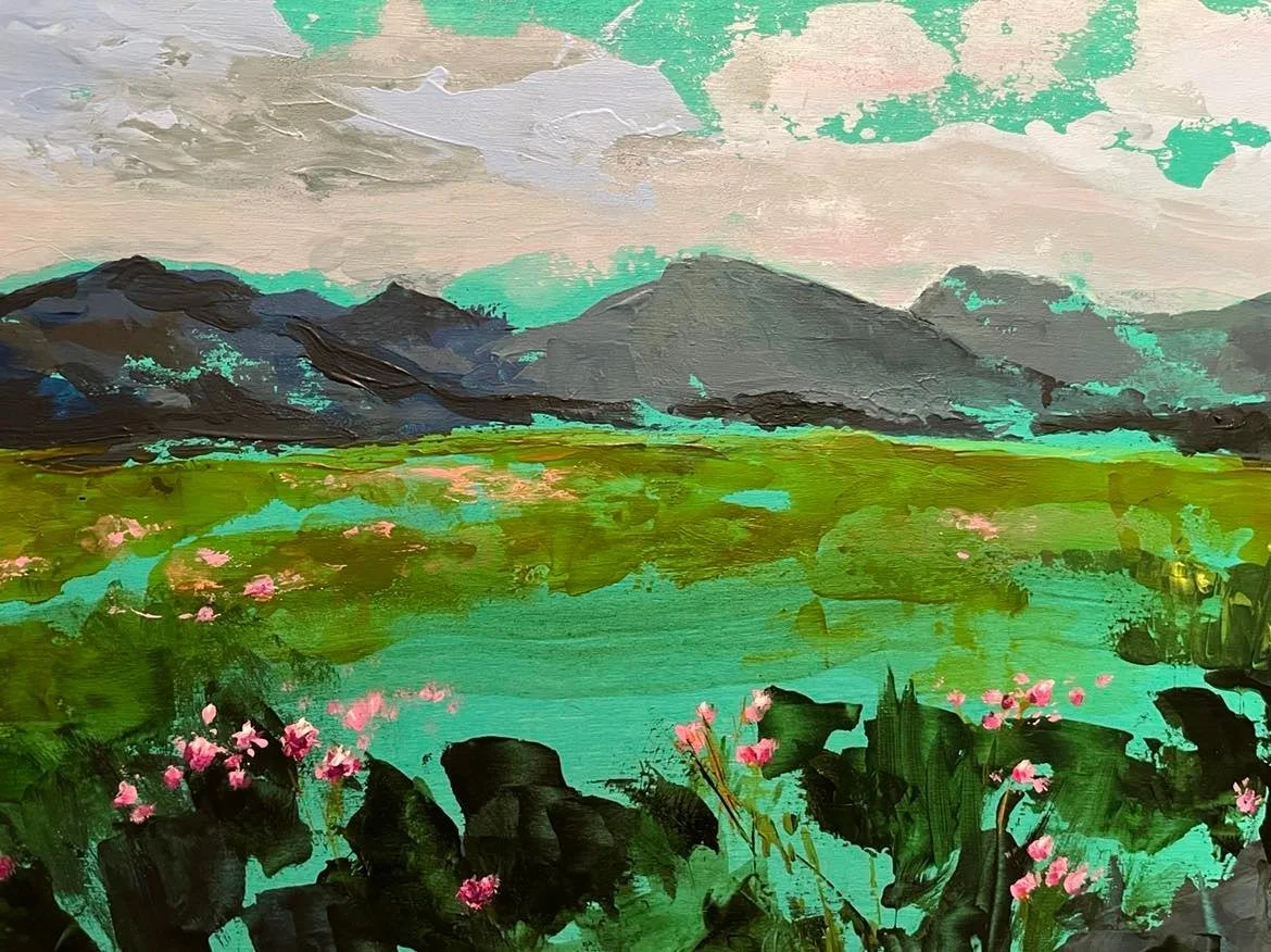 Blue Mountain Acrylic on cradleboard
8x10 Sold