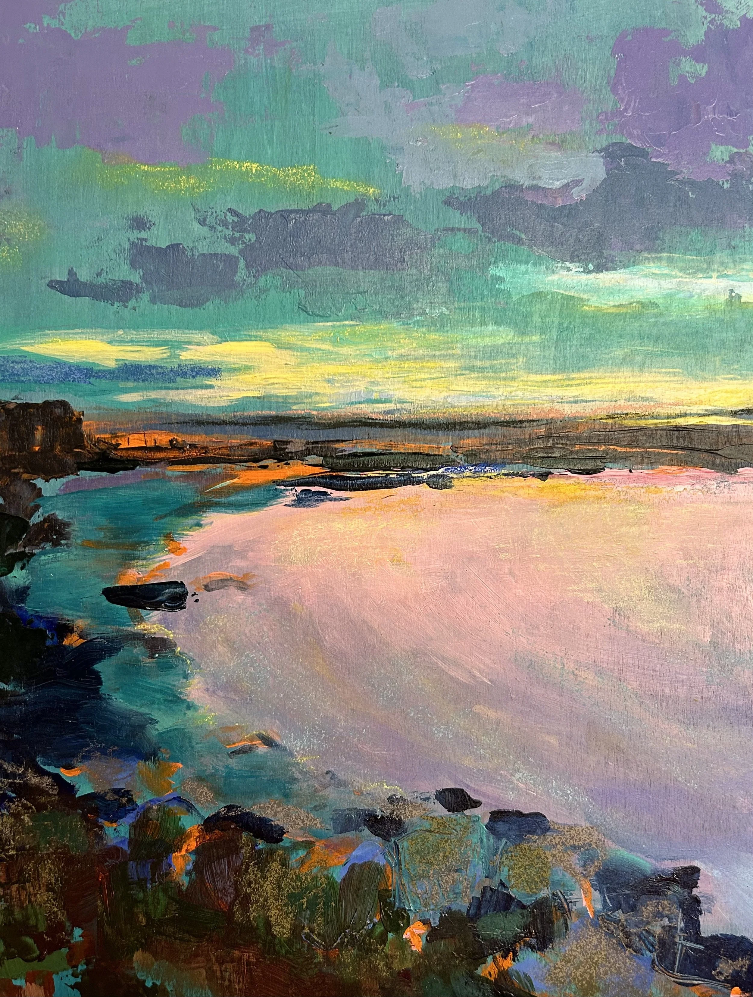 Quiet Moments Acrylic on cradleboard 
14x11  Sold