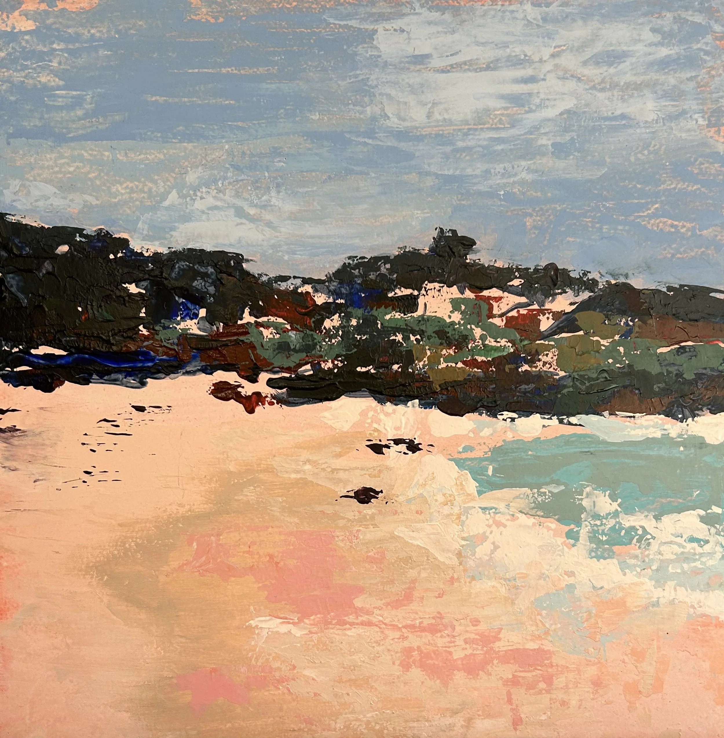 Pink Sand Acrylic on cradleboard
10x10 Sold