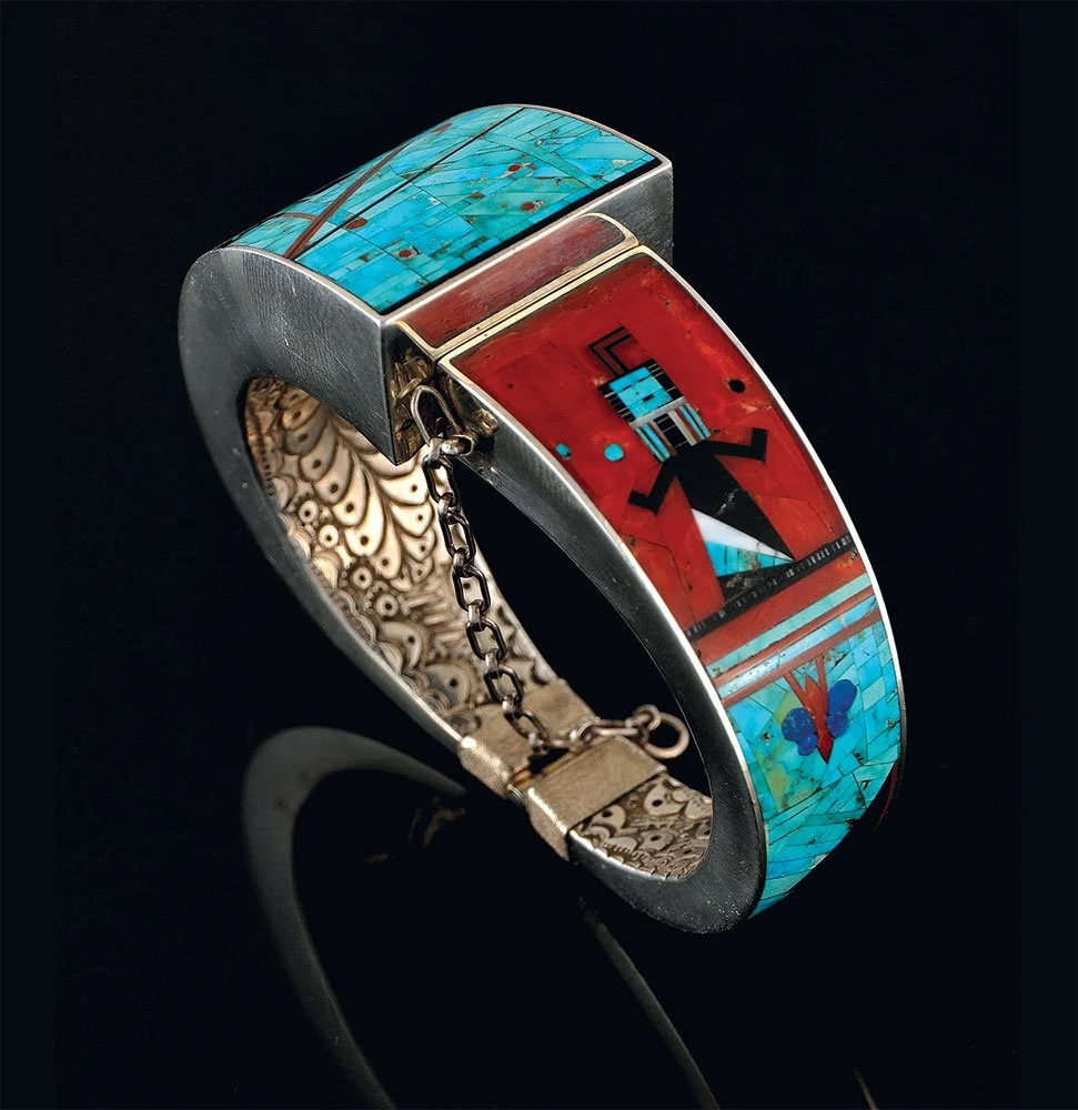 Reverse Inventive Vintage Navajo Dancing Bear Native American Jewelry Silver Backwards Bracelet Reverse Inventive Vintage Navajo Dancing Bear Native American Jewelry Silver Backwards Bracelet