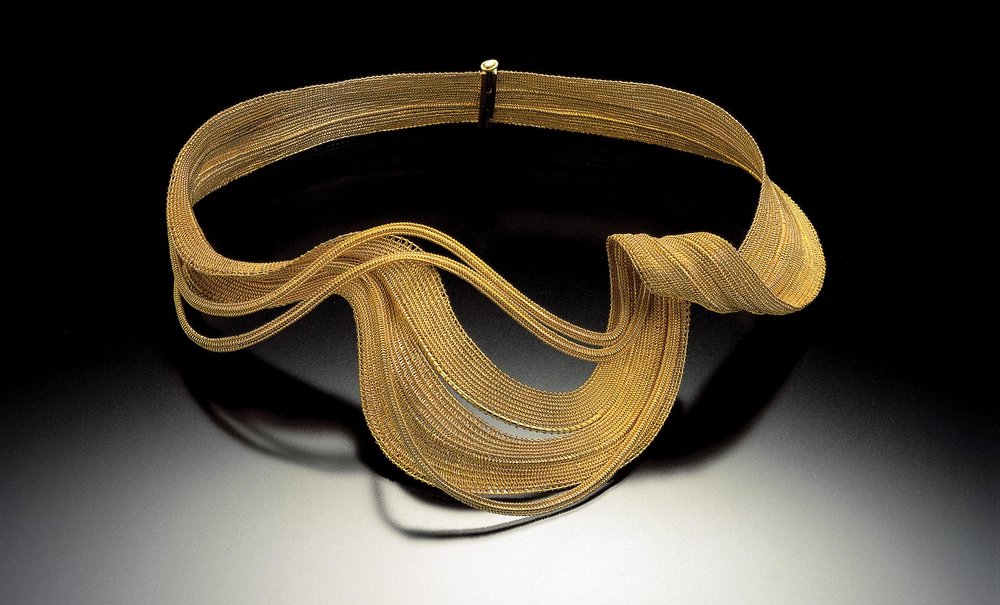  CHOKER #88 of eighteen and twenty-two karat gold; 20.3 × 21.6 ×1.3 centimeters, 2005.  The Daphne Farago Collection, promised gift to the Museum of Fine Arts, Boston.  