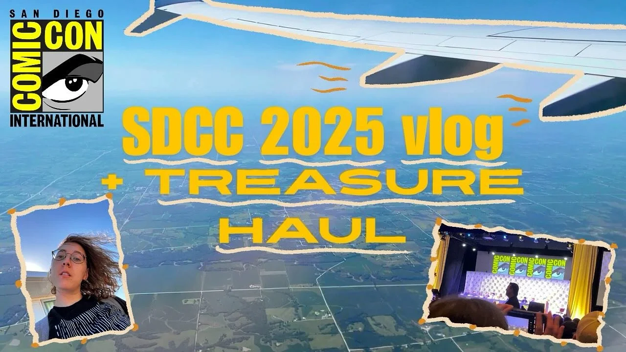 A new video is up on YouTube! It&rsquo;s a chaotic vlog and treasure haul of my recent trip to San Diego Comic Con :) As always, check my story or my bio for more info~

#vlog #sandiego #sdcc #sandiegocomiccon #travel