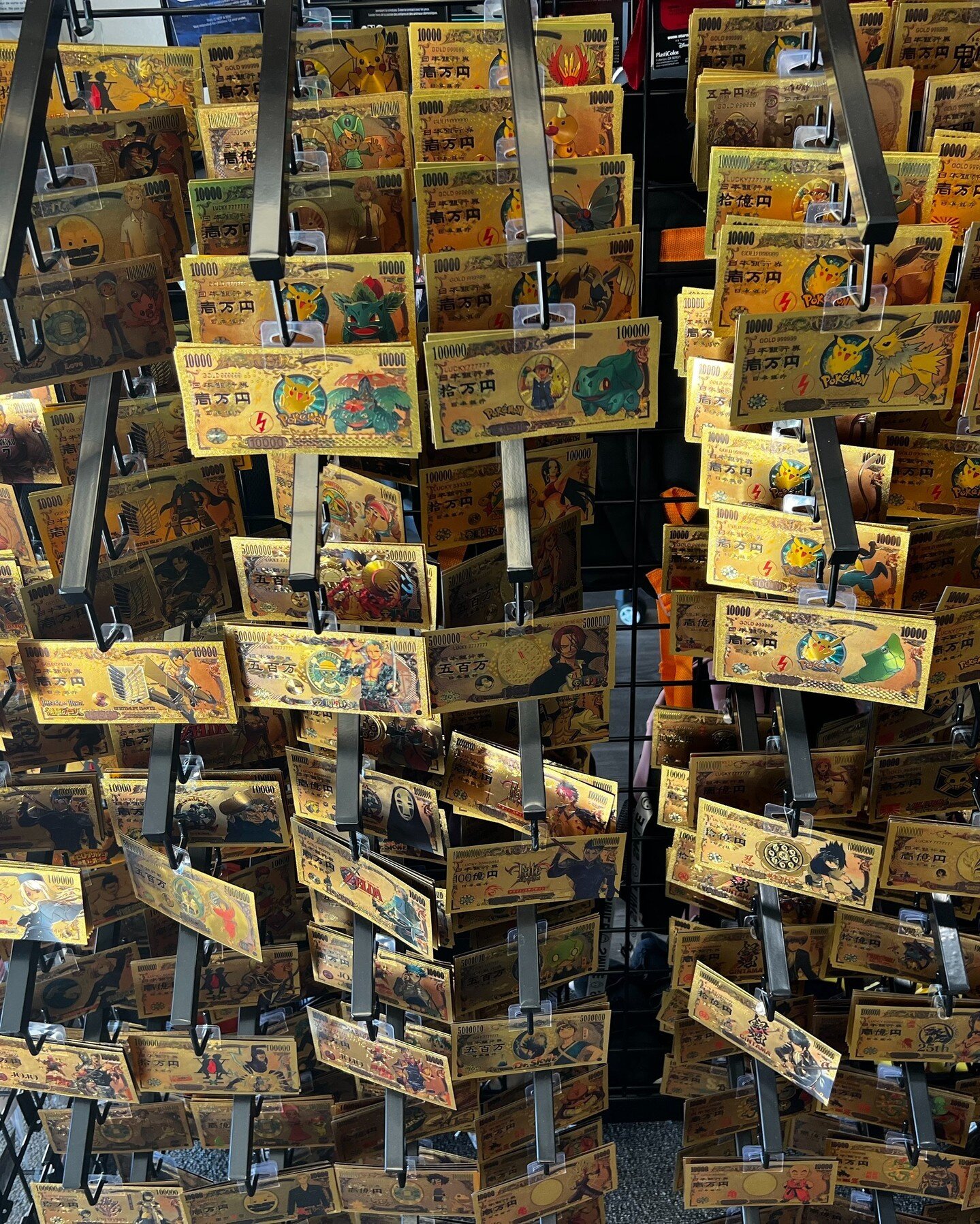 Collectible Gold Money from Pok&eacute;mon to Naruto and more!!! Get them while they last at The Green.