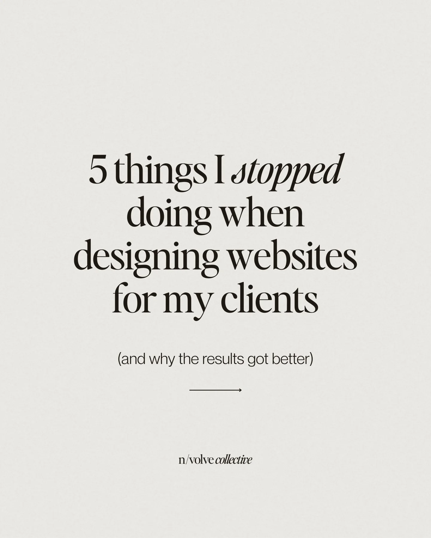 The best work I&rsquo;ve ever done came from following my own rules.

These five shifts changed everything. Not because the websites got prettier, but because they finally had strategy behind them.

Swipe if you&rsquo;ve ever launched something that 