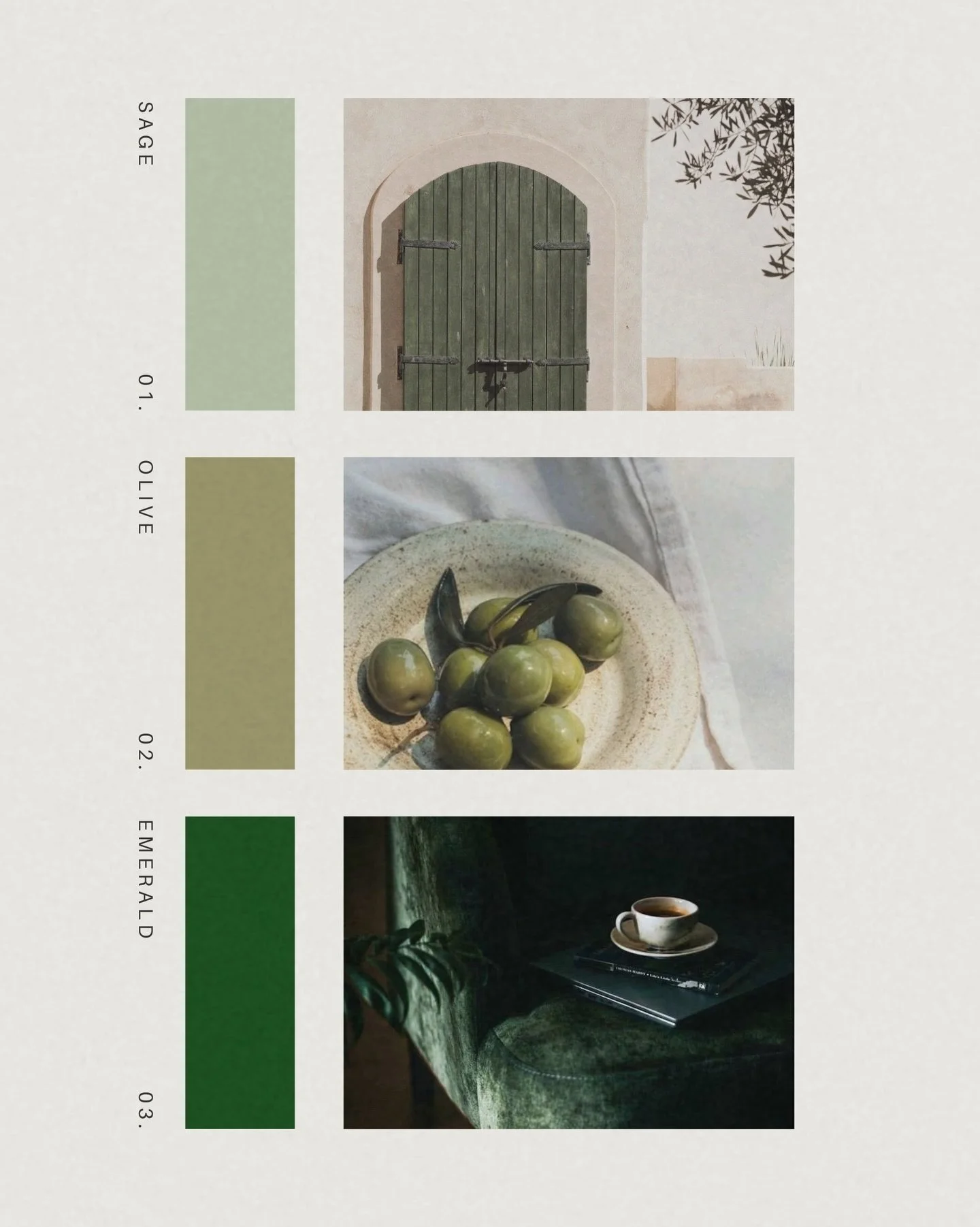 Not all greens say the same thing.

Sage whispers calm sophistication. Olive feels grounded and authentic. Emerald commands luxury. Lime disrupts with energy.

The shade you choose shapes how people perceive your brand before they read a single word.