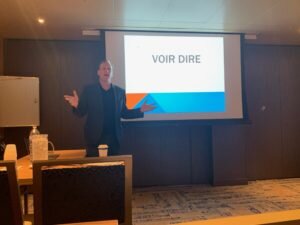 Shane Henry teaches at the Alaska Bar Association’s CLE at Sea 2020