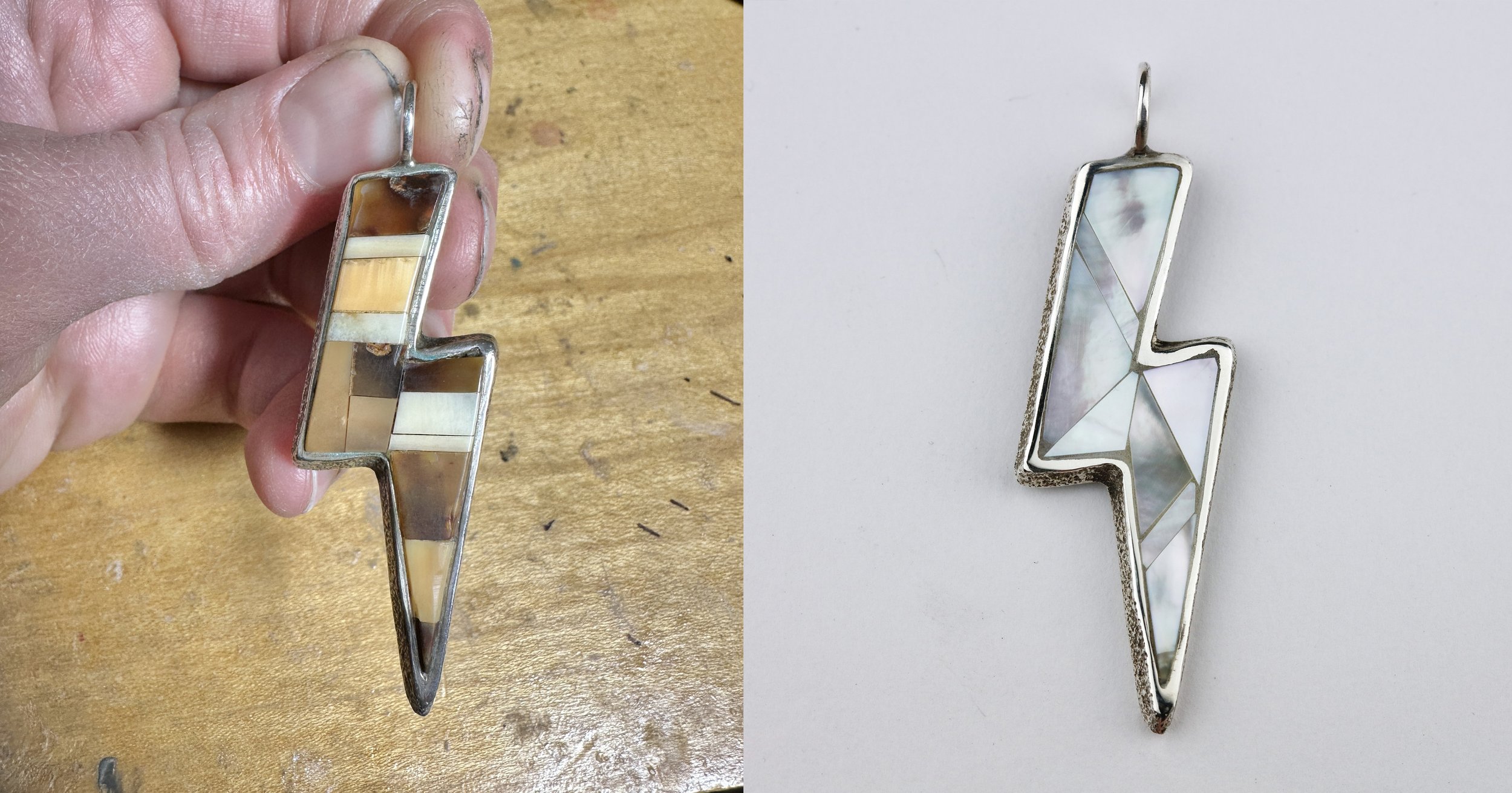 Lightning Bolt Inlay Pendant Repair
