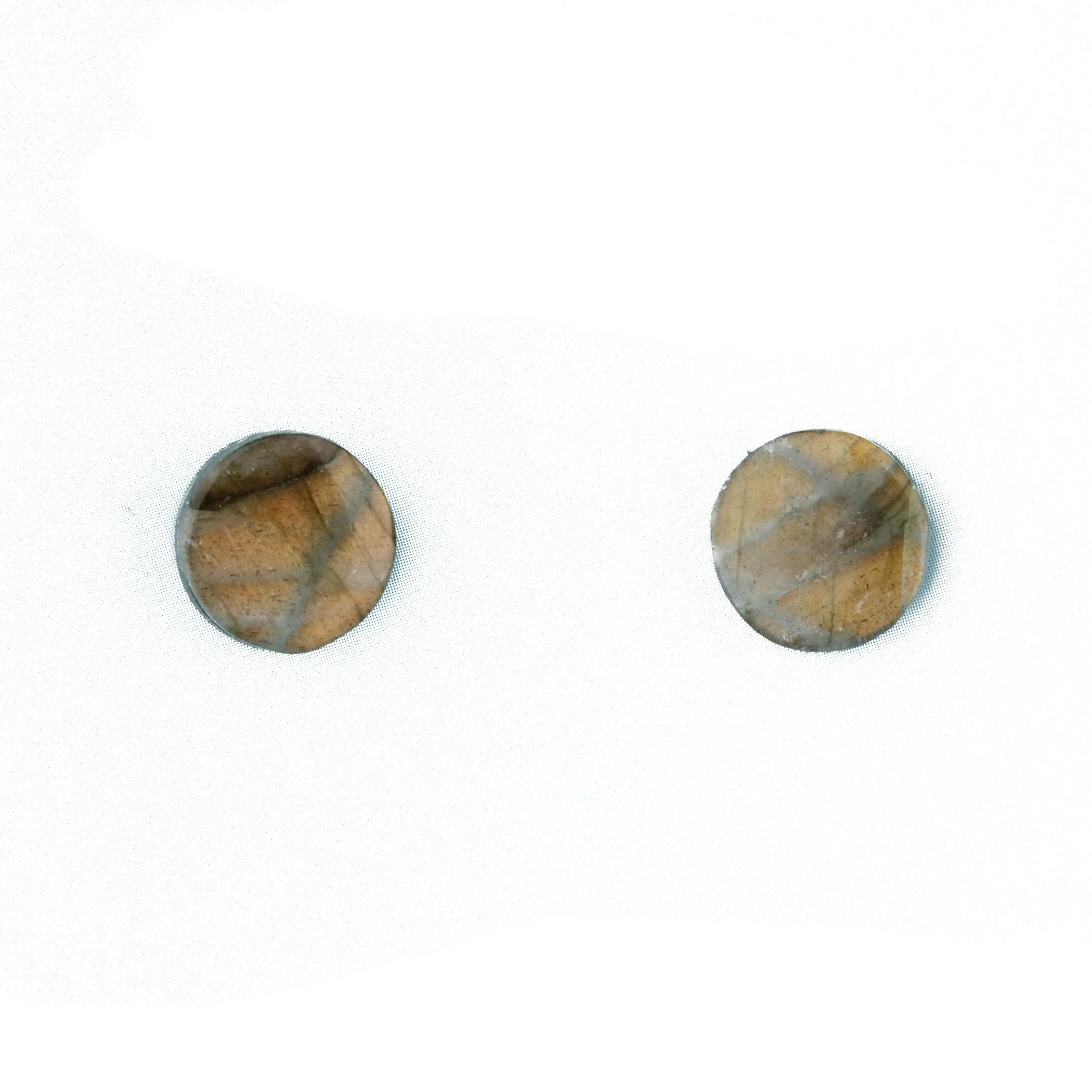 Yellow Labradorite Stud Earrings