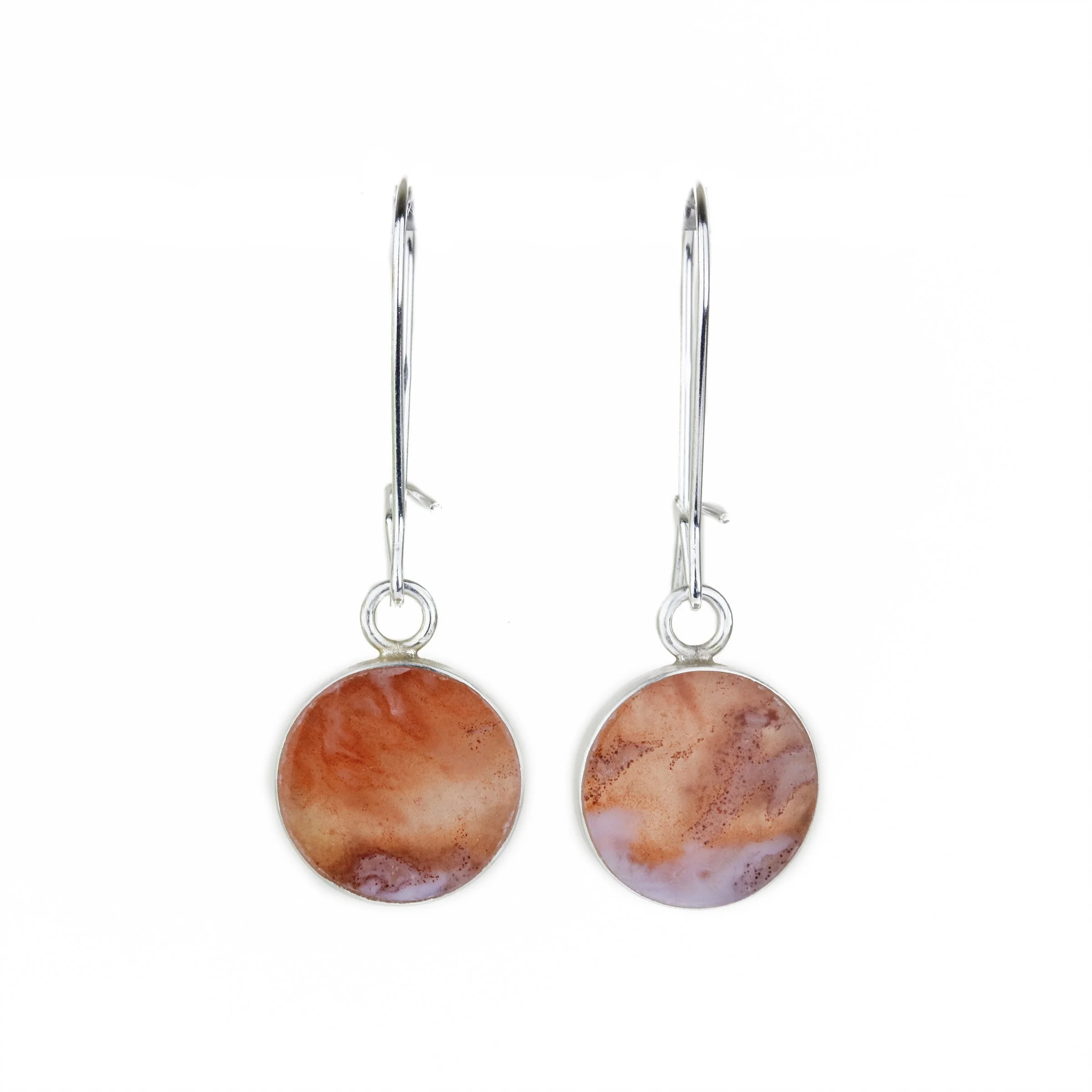 Lightweight Inlay Drop Earrings - Brazilian Agate