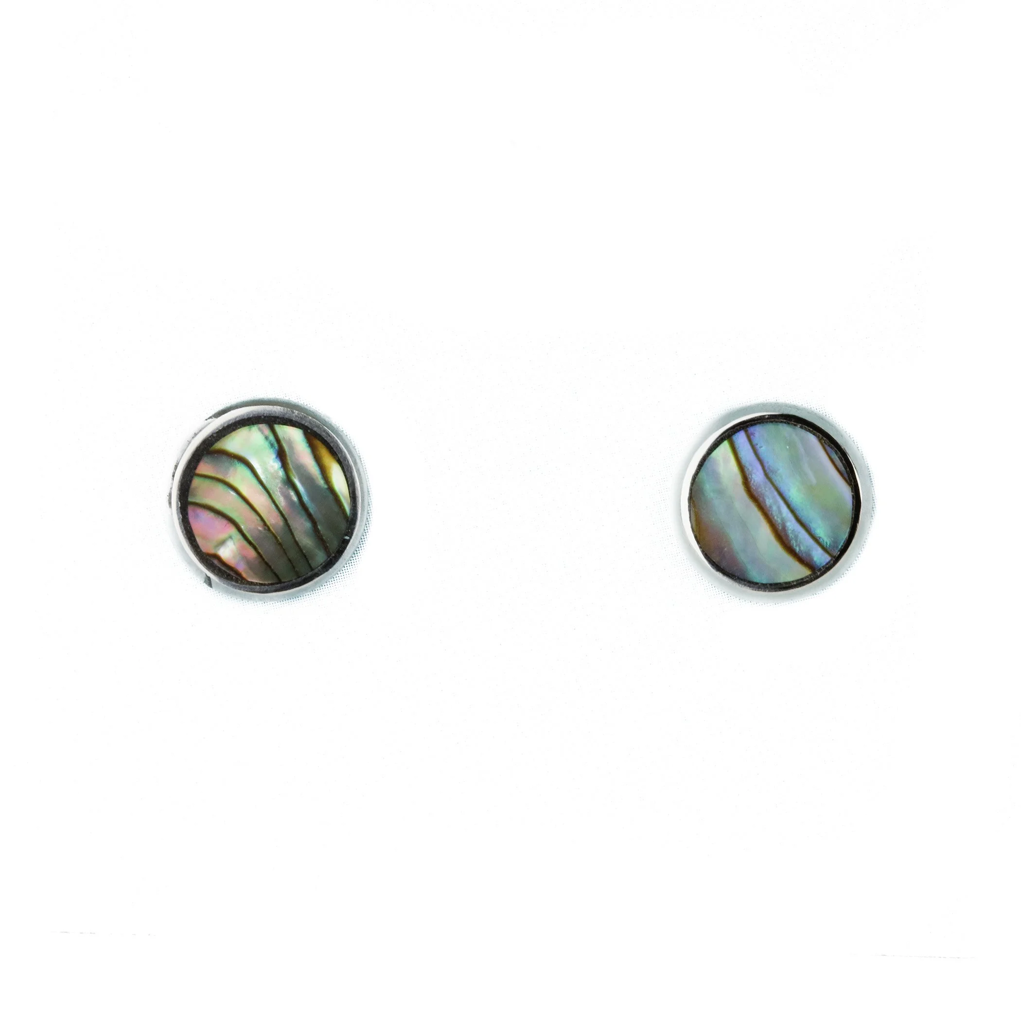 Abalone Inlay Stud Earrings