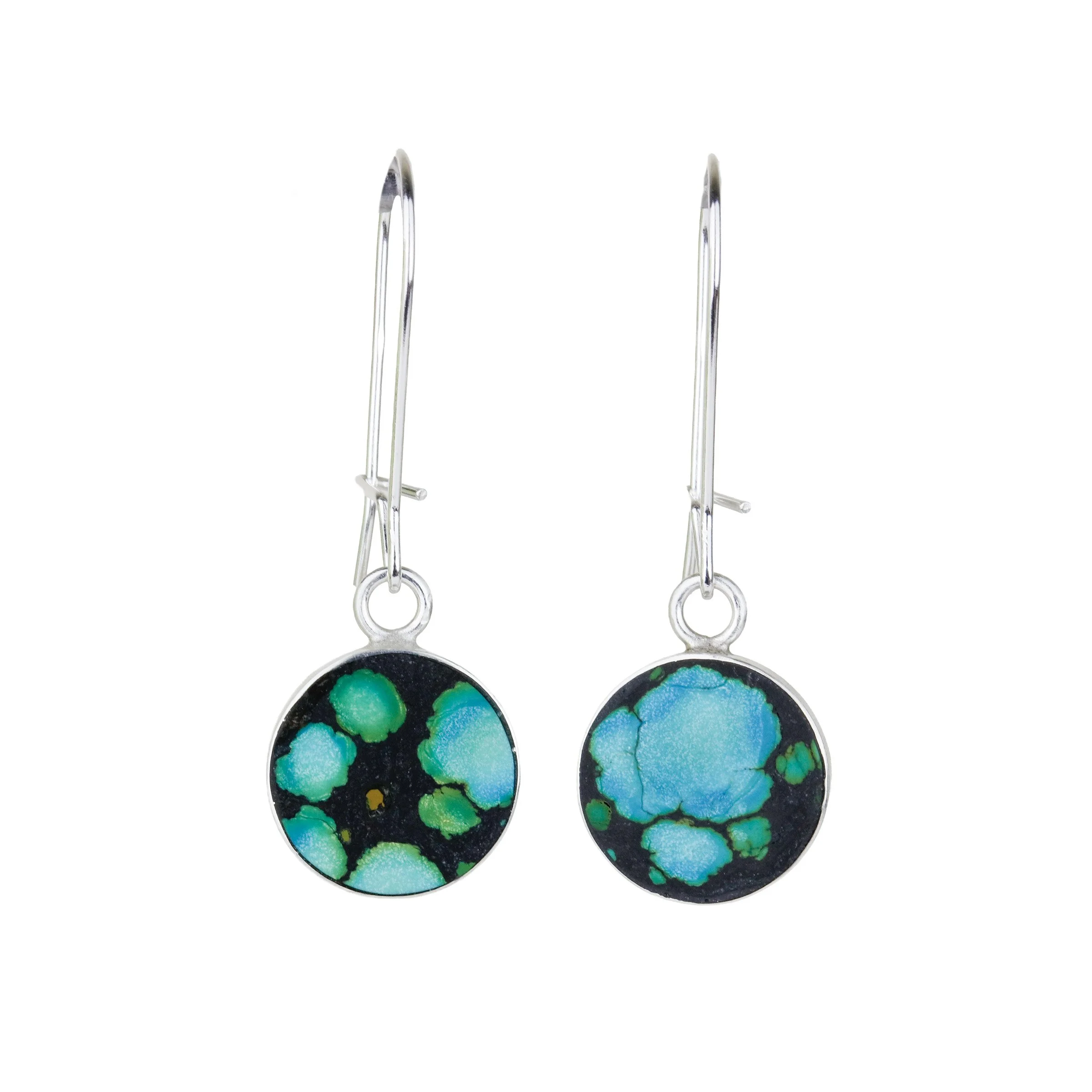 Lightweight Inlay Drop Earrings - Hubei Turquoise 2
