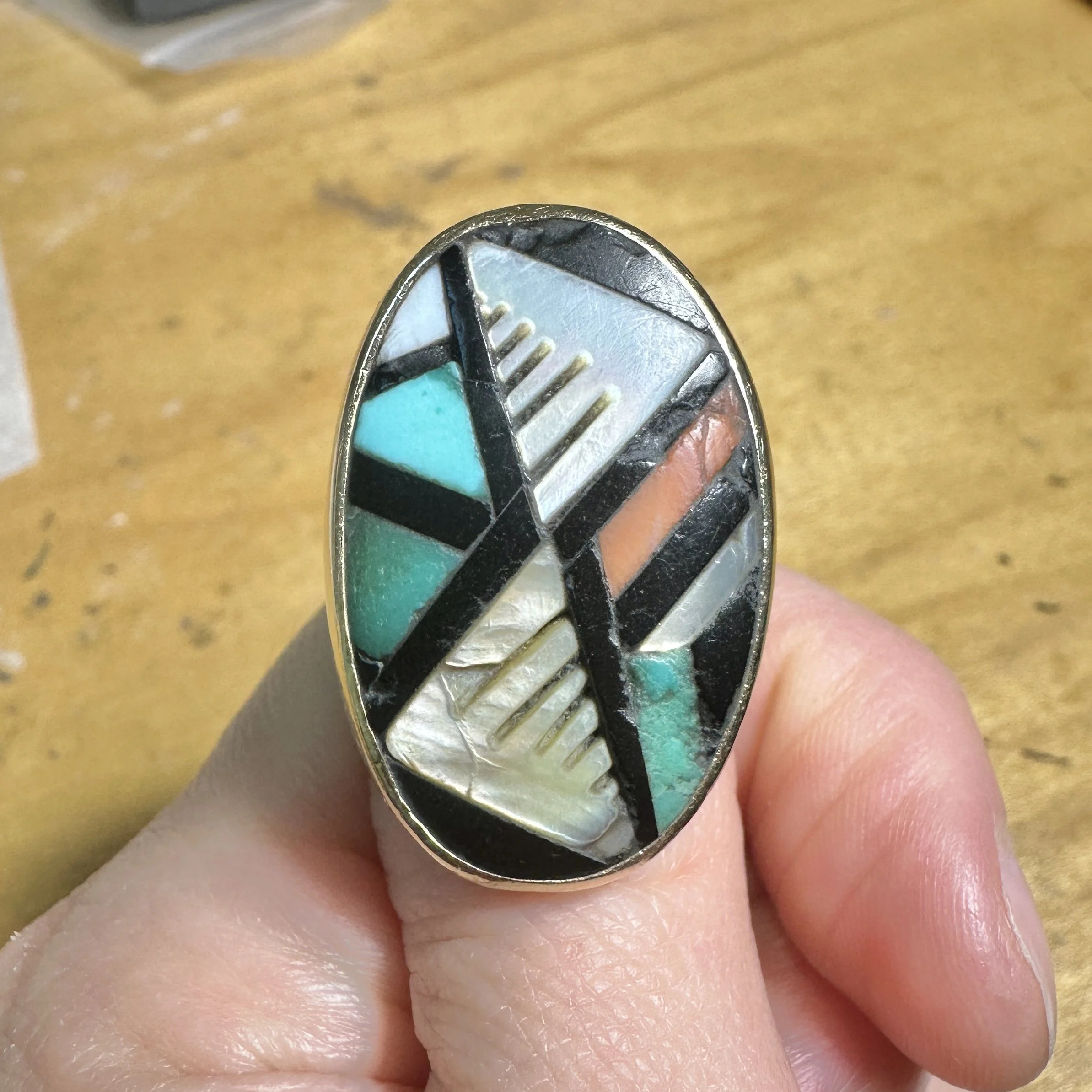 This local client has worn this ring everyday for the past 50 years and wanted the broken stones in it to be replaced.