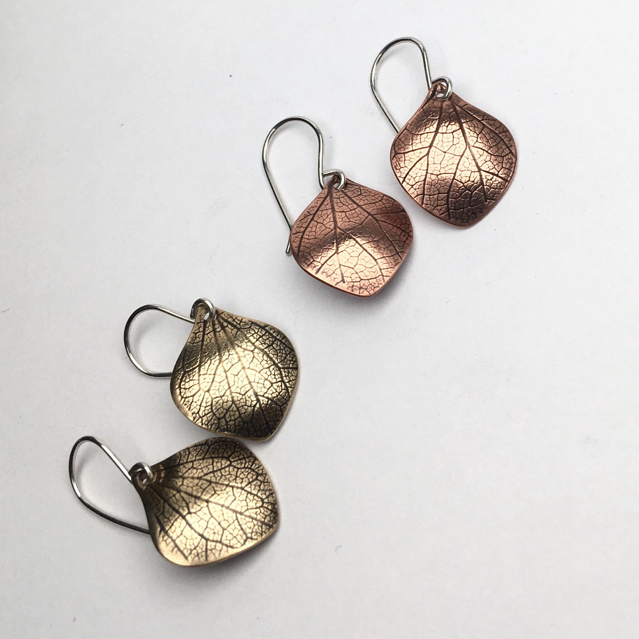 hydrangea petal earrings