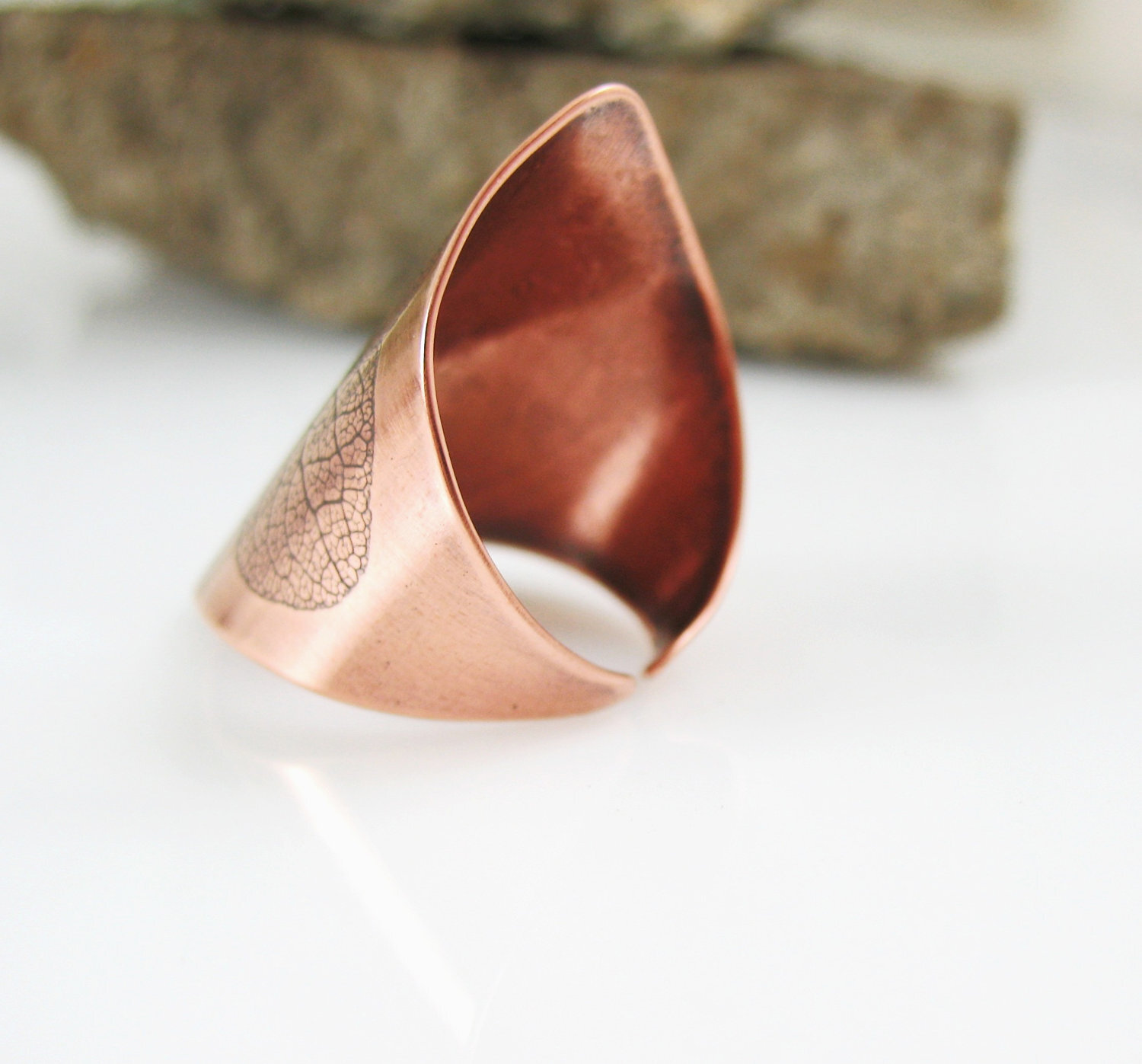 adjustable copper cuff ring