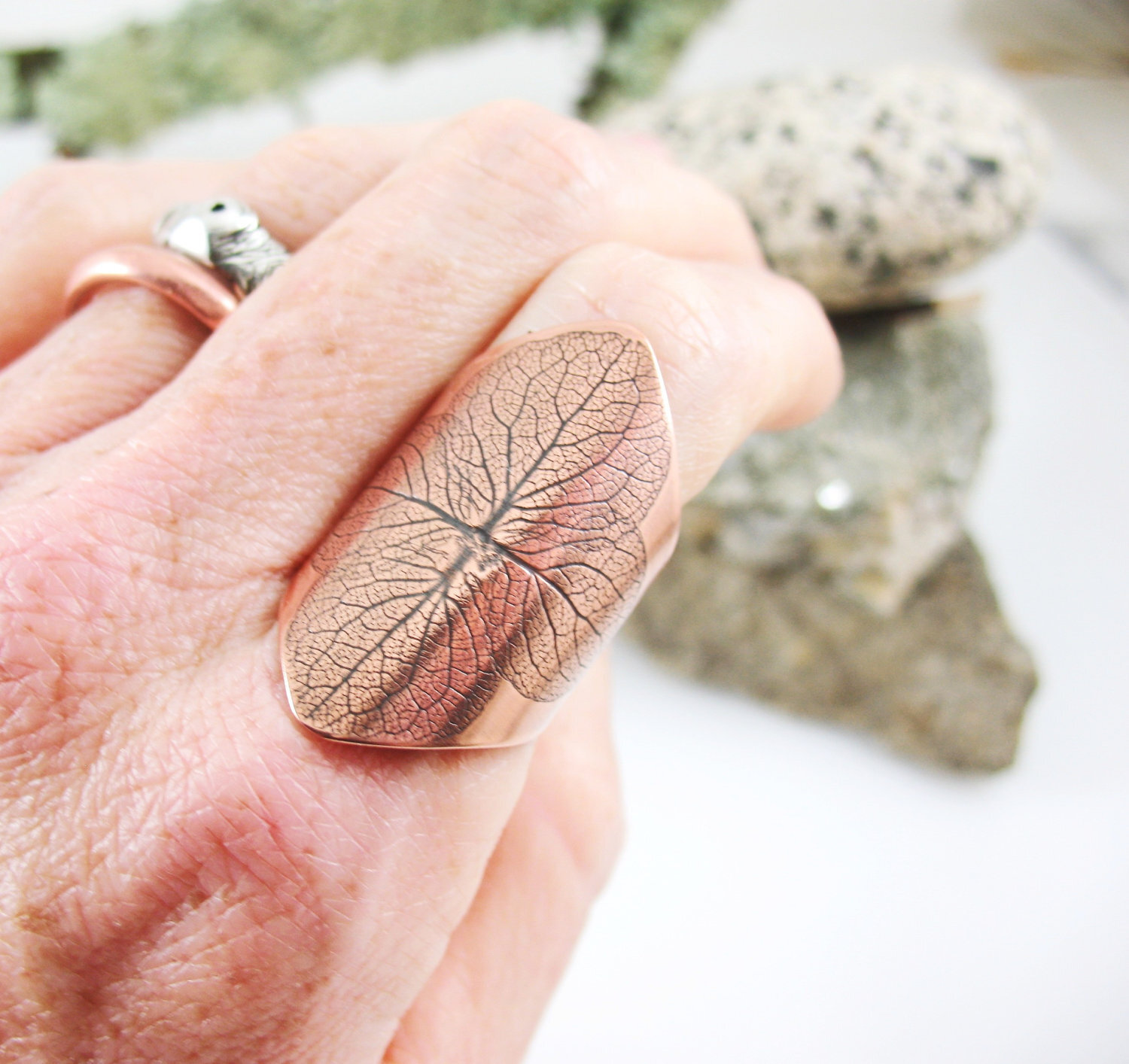 large copper cuff ring