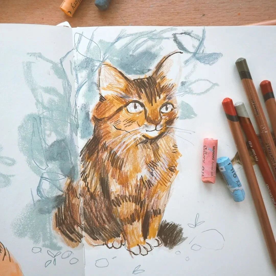 Today we had a movie date and watched A Man Called Otto 🍿It was one of the best movies I've seen in a while!! ❤️

#weekendvibes #moviedate🎬 #sketchbookpage #catillustration