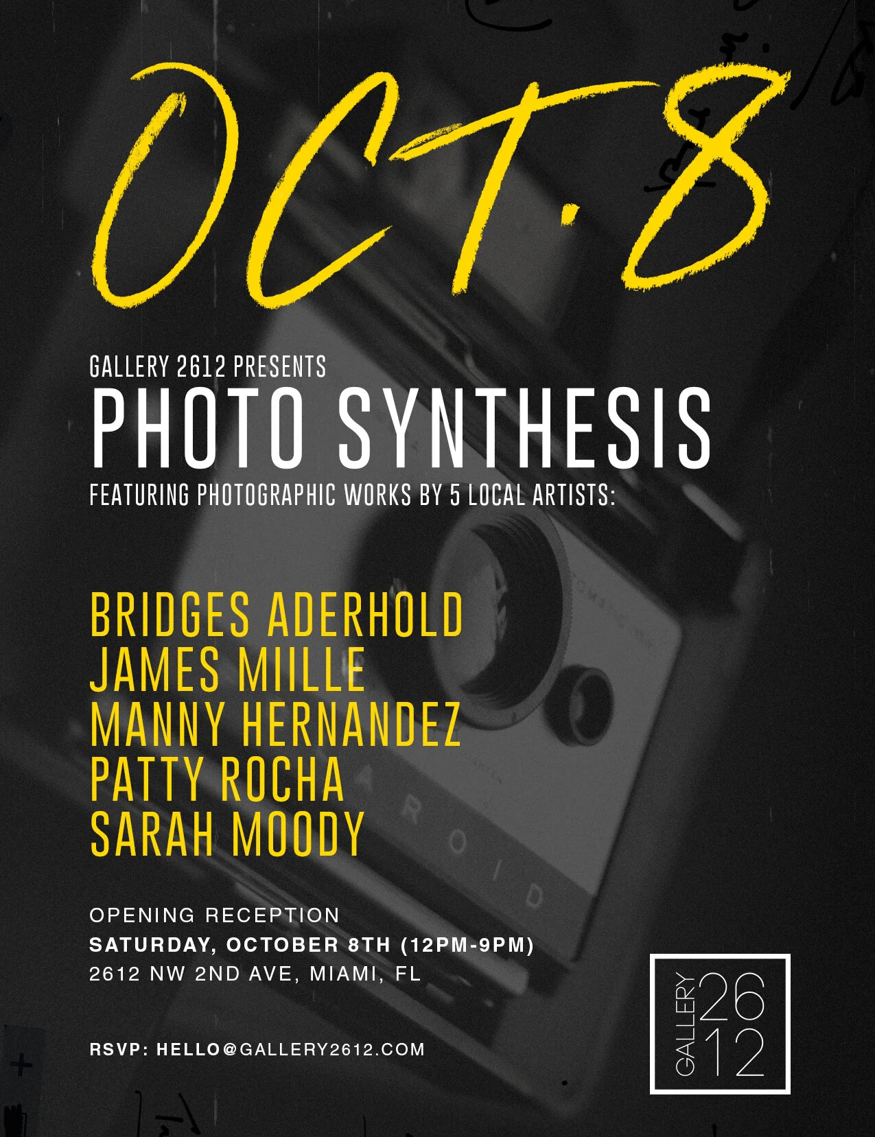 OCT 2016 - Gallery 2612, Collective Exhibition, "Photo Synthesis," Wynwood Art District, Miami FL 