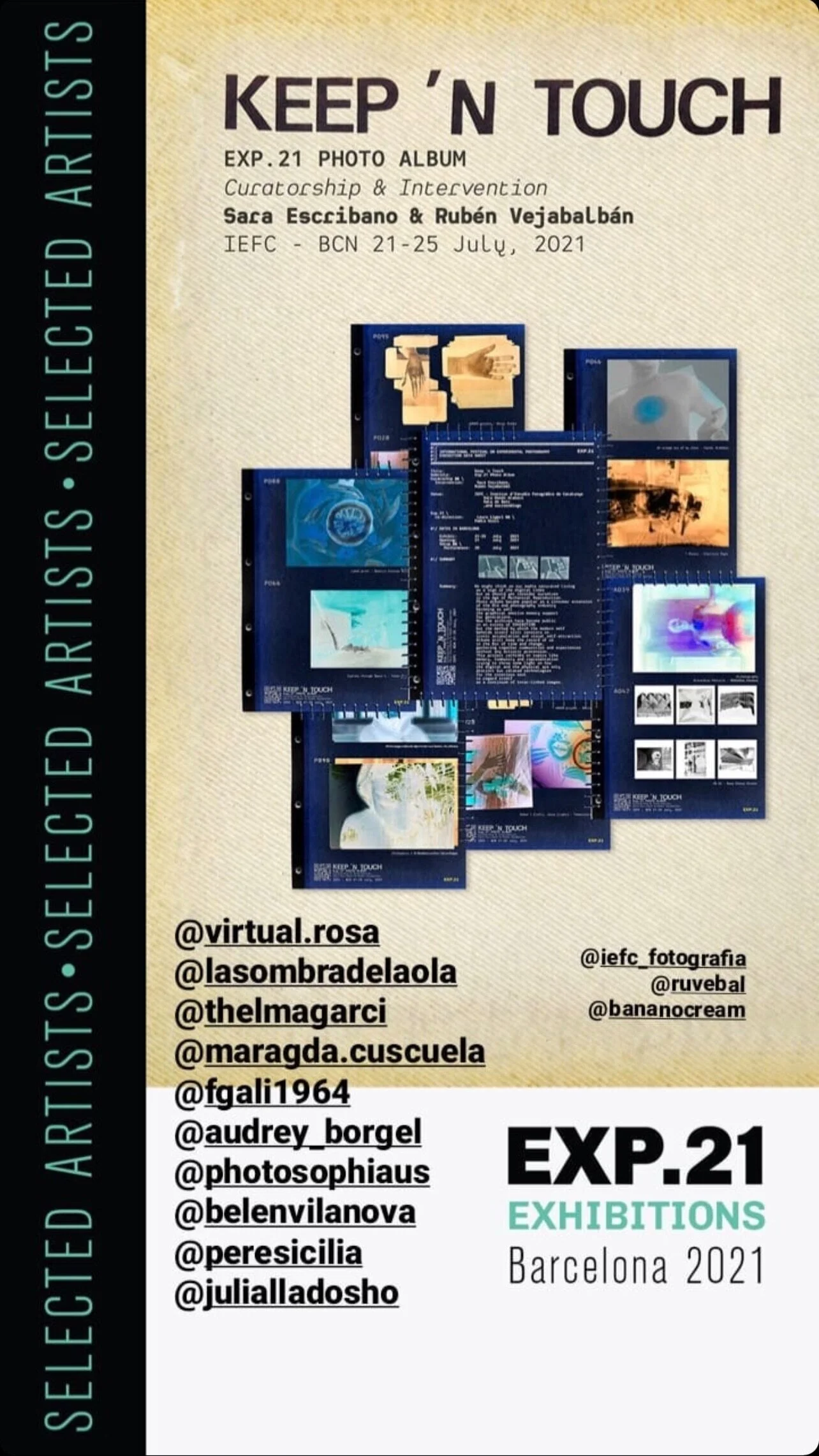 JULY 2021 - "Keep 'N Touch" Exhibition Announcement, Experimental Photography Festival, Institute d'Estudis Fotografics de Catalunya, Barcelona, SP