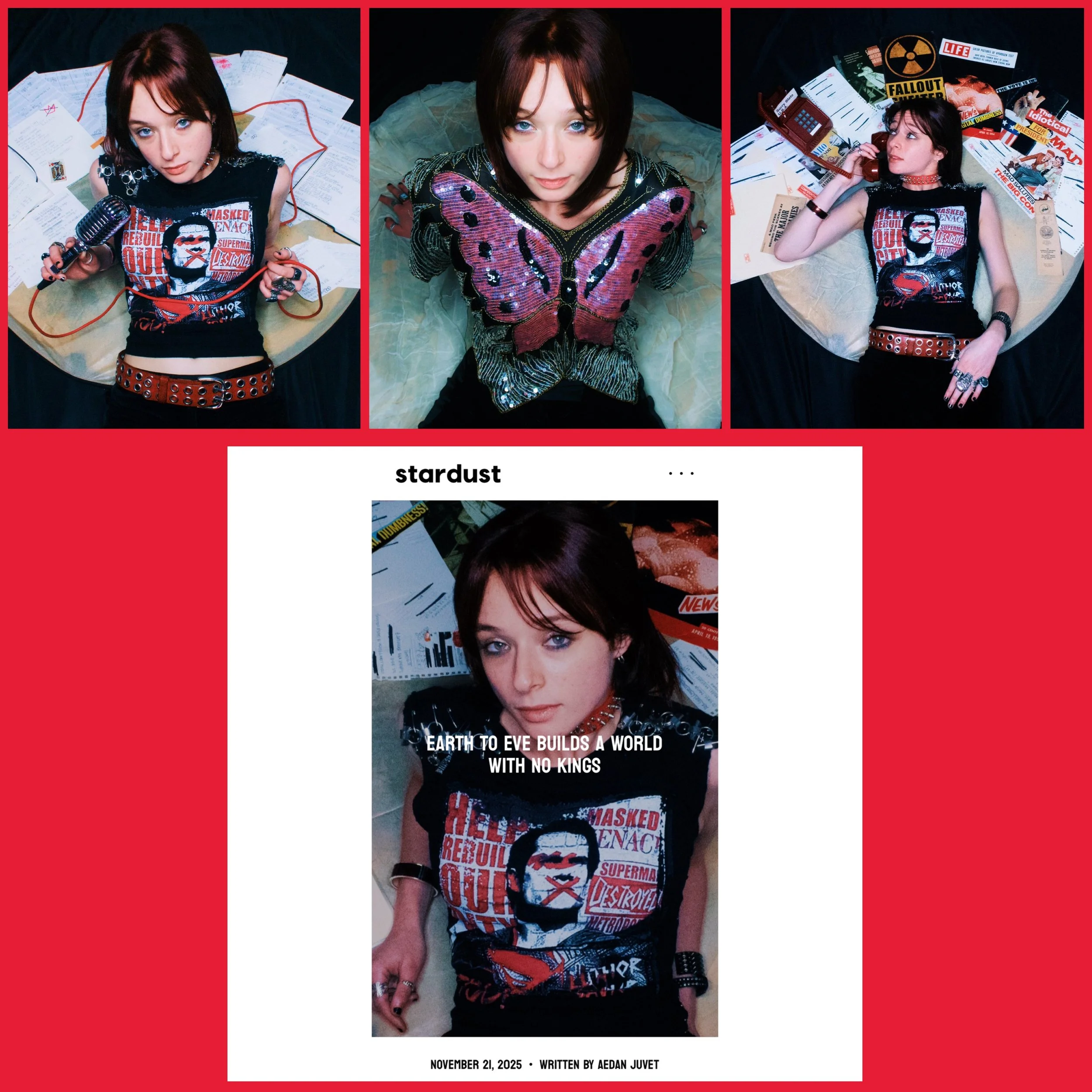 nov 2025 - Musical Artist "Earth to Eve" photo spread for Stardust Magazine