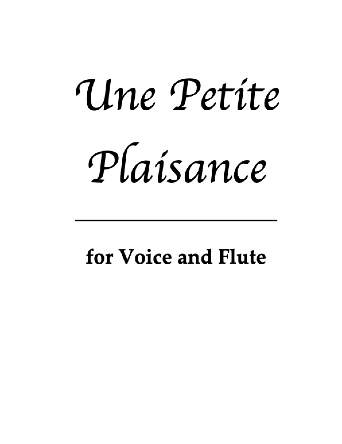 Une Petite Plaisance